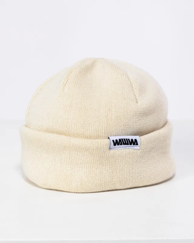 Mill Cotton Beanie - Ecru sold by Wawwa