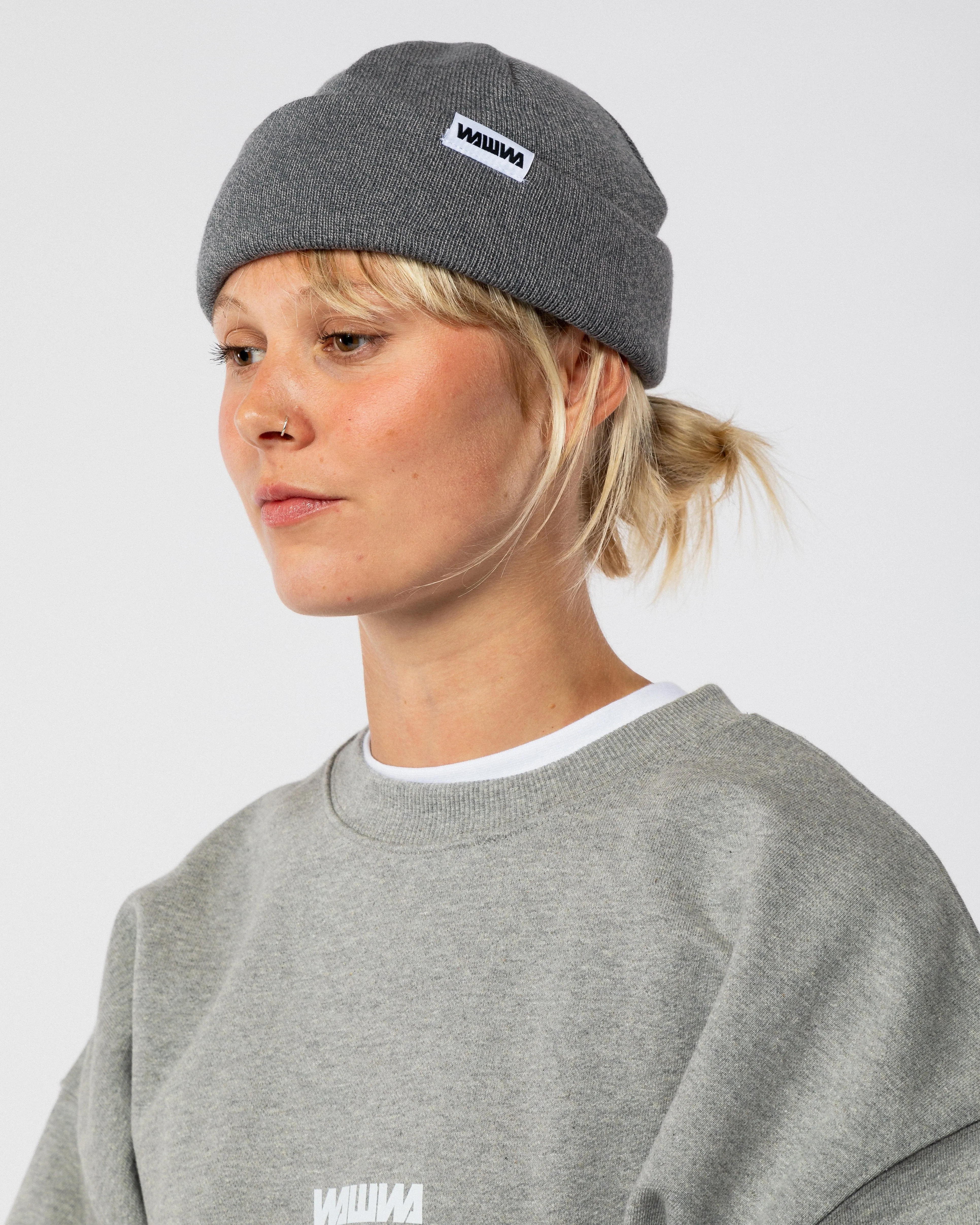 Mill Cotton Beanie - Grey Marl sold by Wawwa product image thumbnail 2
