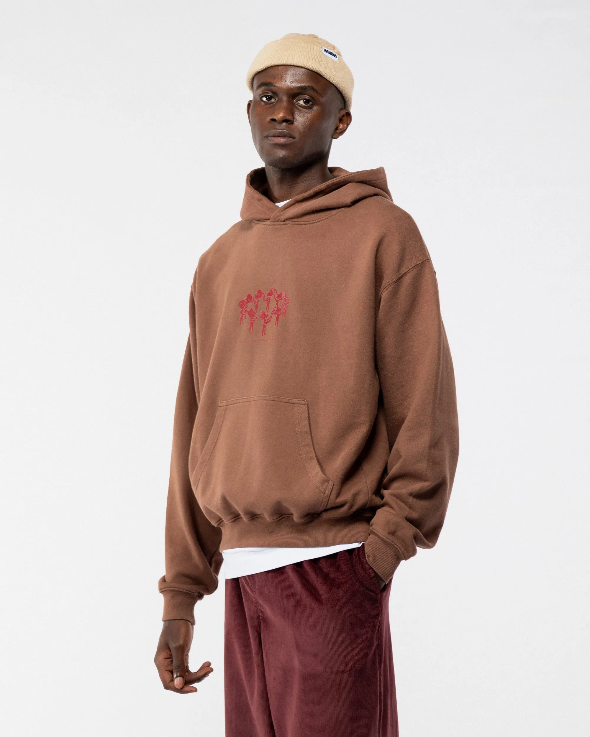 Linear Notion Hoody - Brown sold by Wawwa product image thumbnail 3