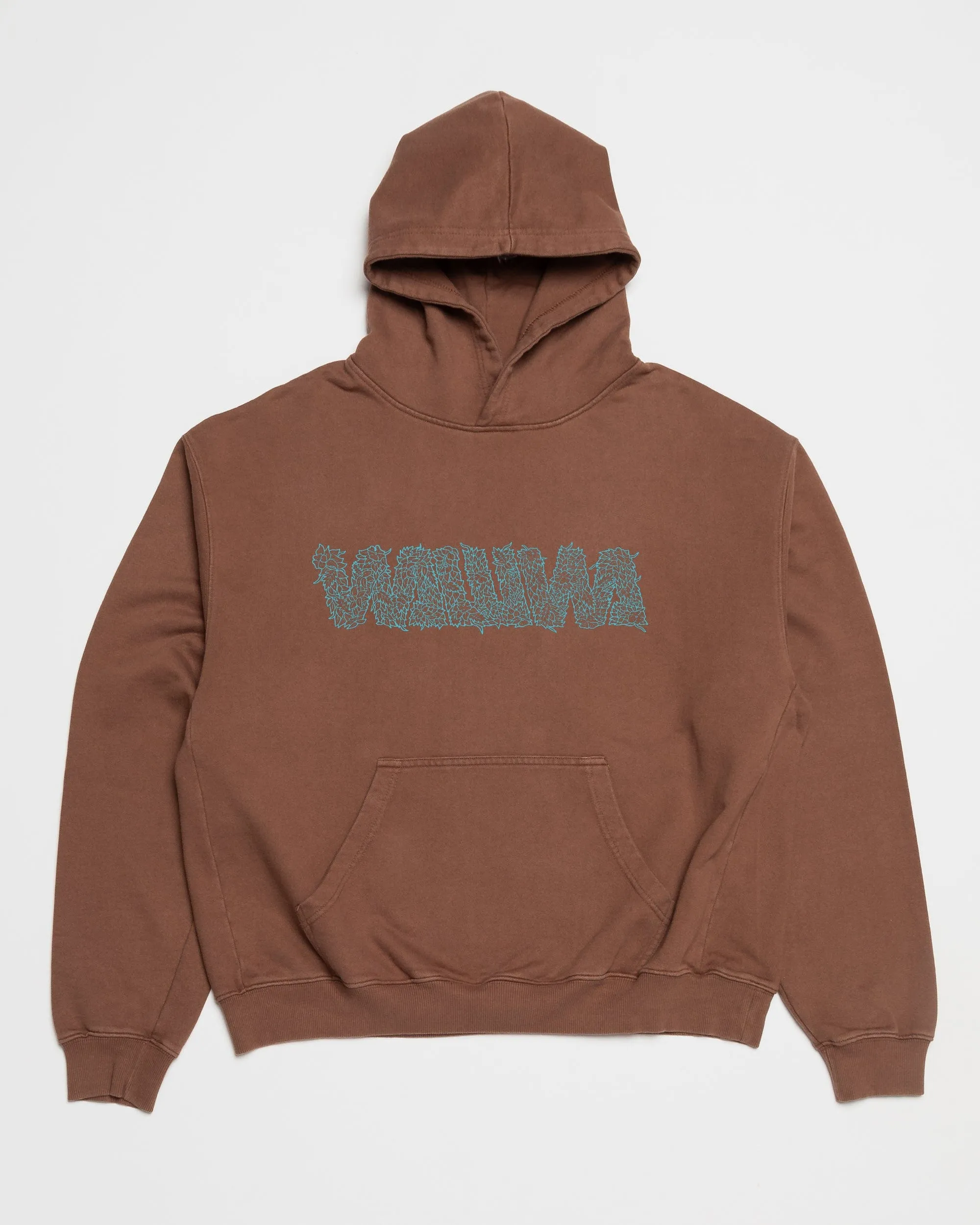 Overgrown Logo Hoody - Brown sold by Wawwa