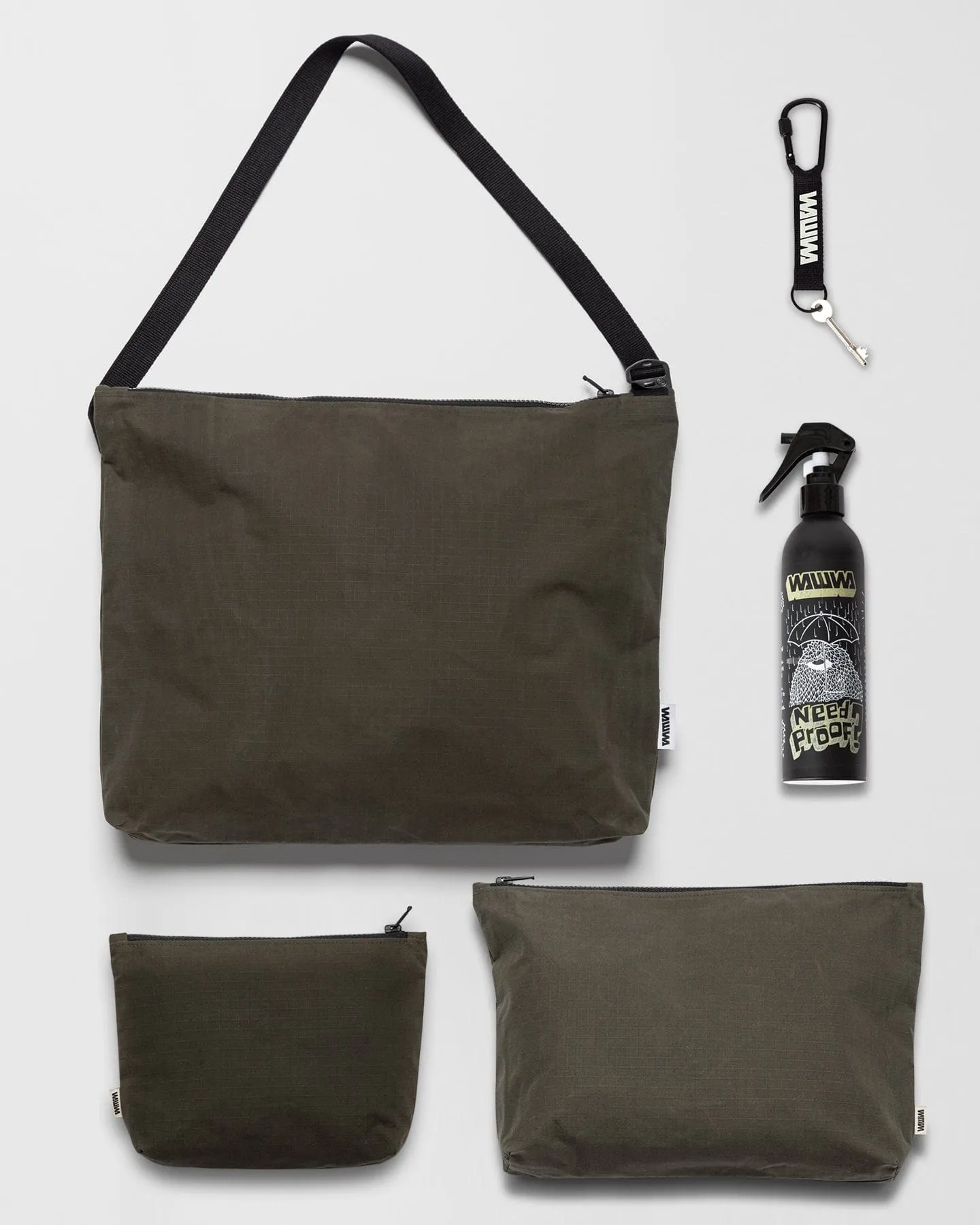 Messenger Set - Dark Olive sold by Wawwa