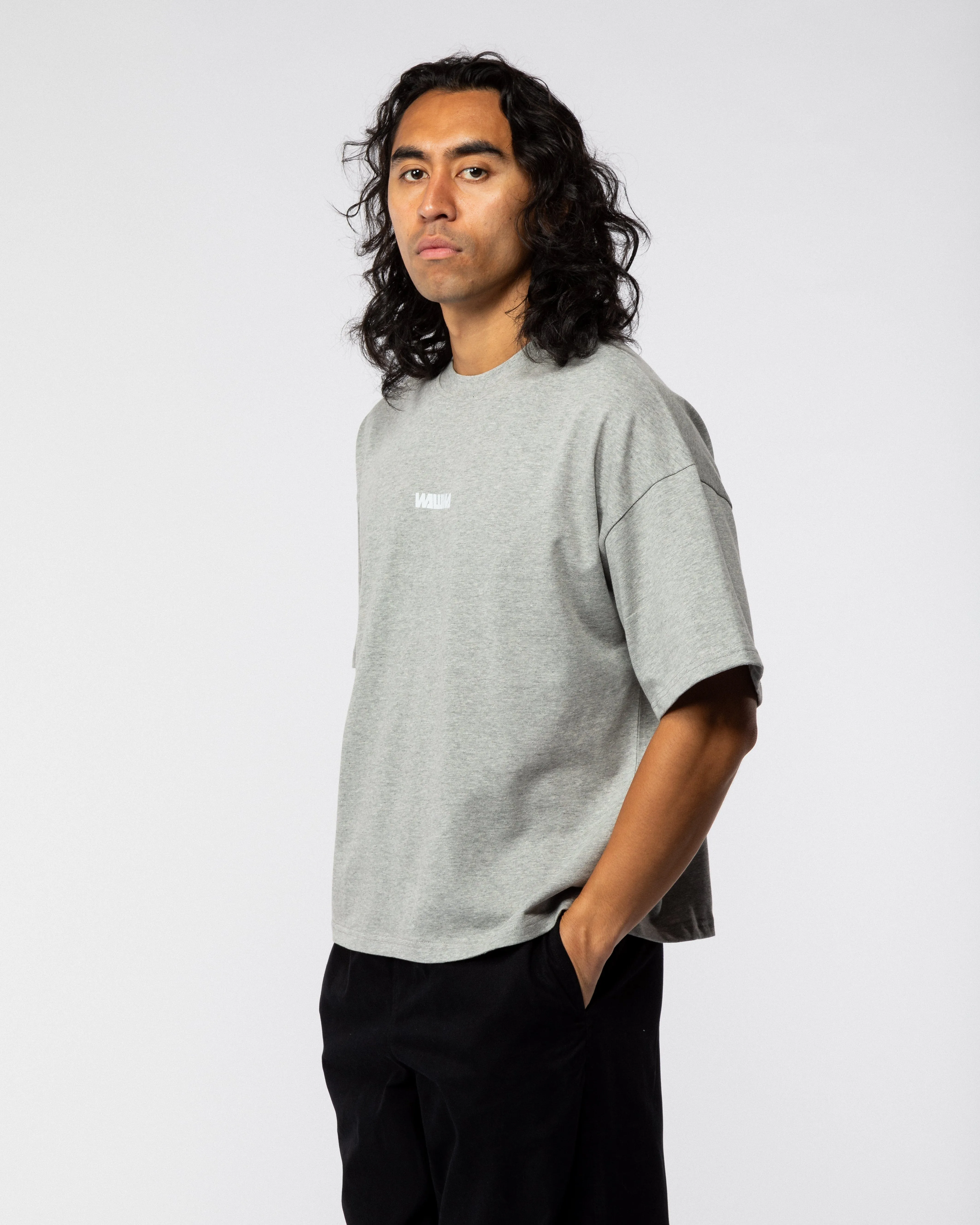 Box Logo T-Shirt - Grey Marl sold by Wawwa product image thumbnail 3