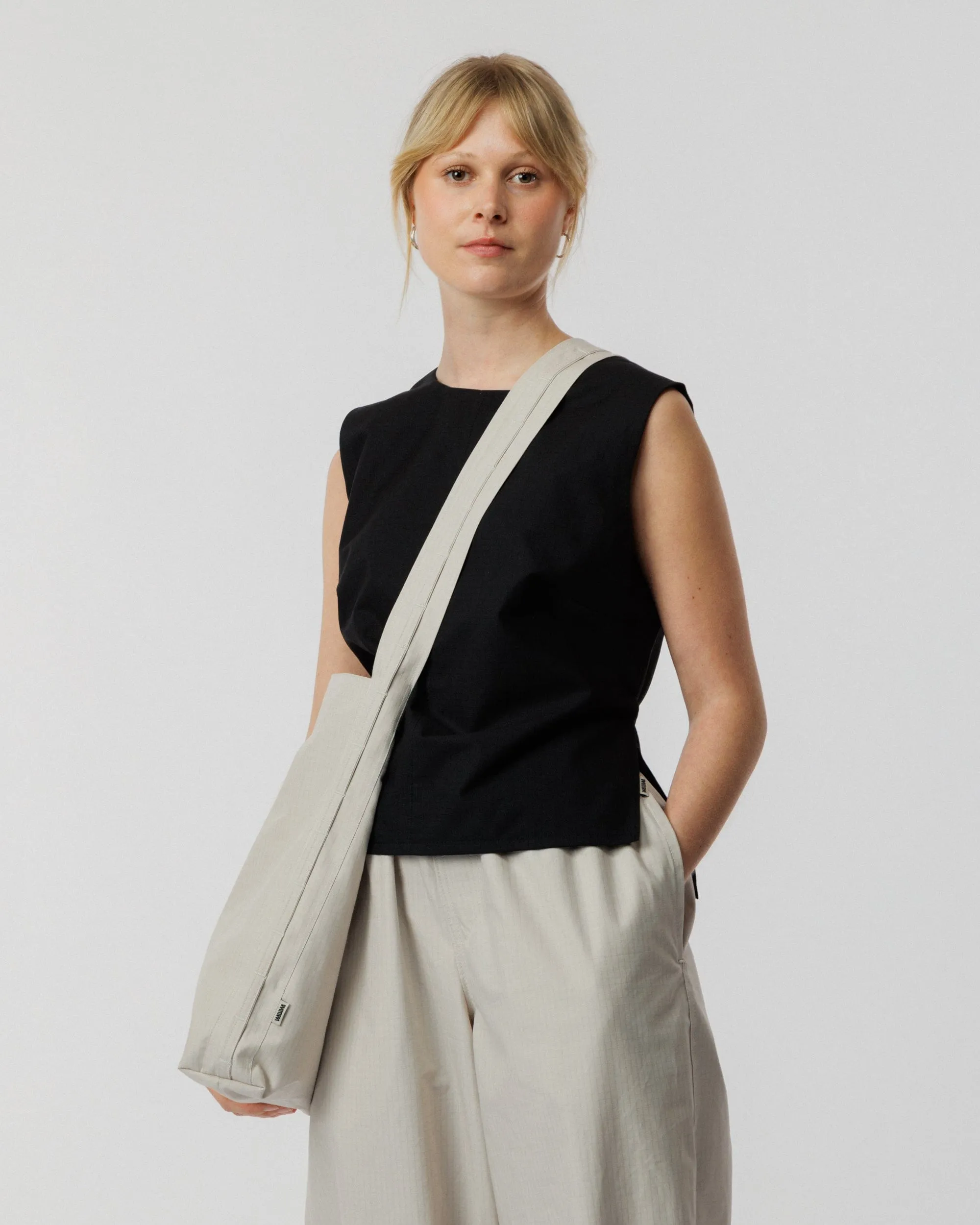 Wawwa Ripstop Bar Tack Tote Bag - Stone | Parallel