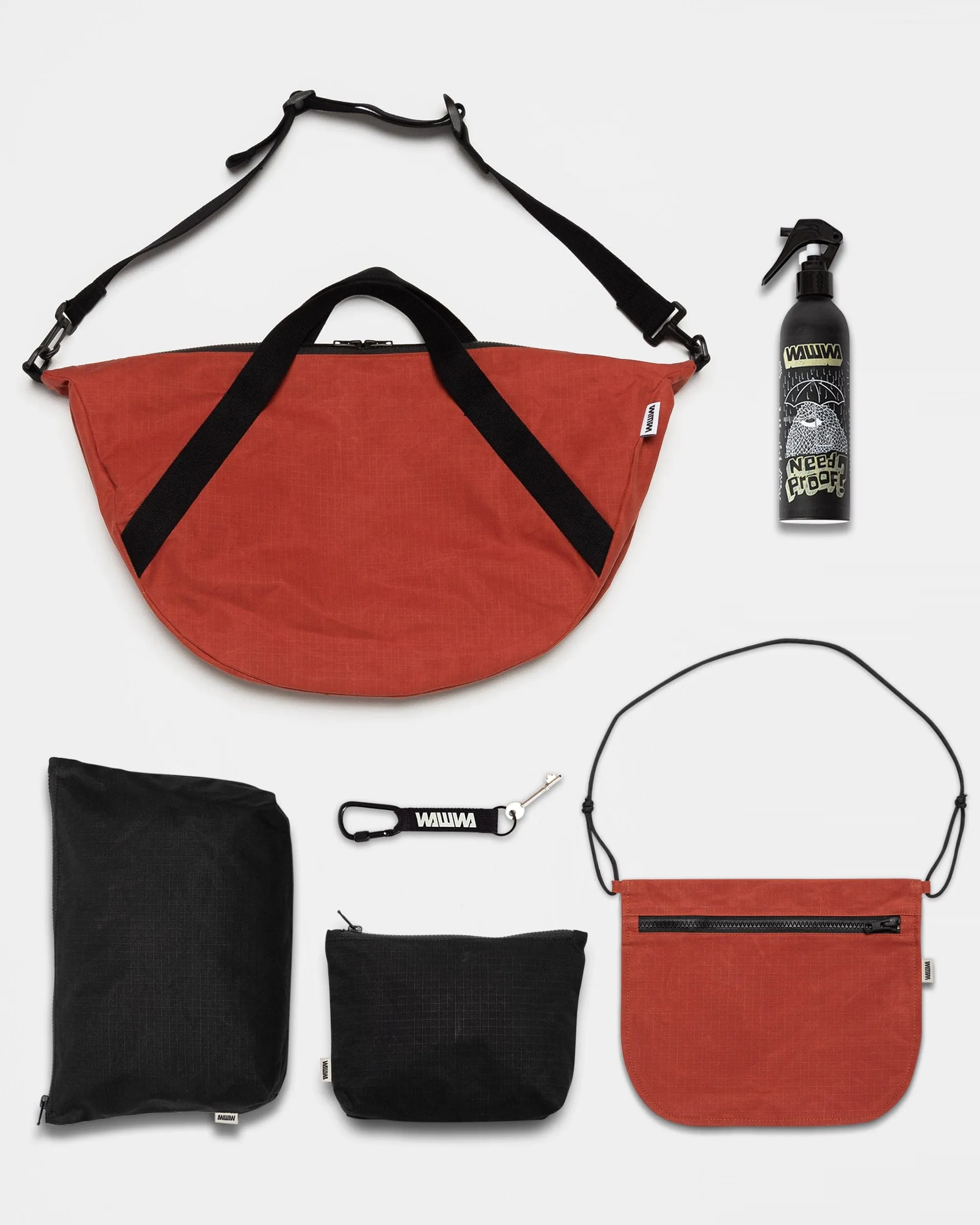 Water Resistant Duffle Bag Travel Set - Biscuit Orange sold by Wawwa