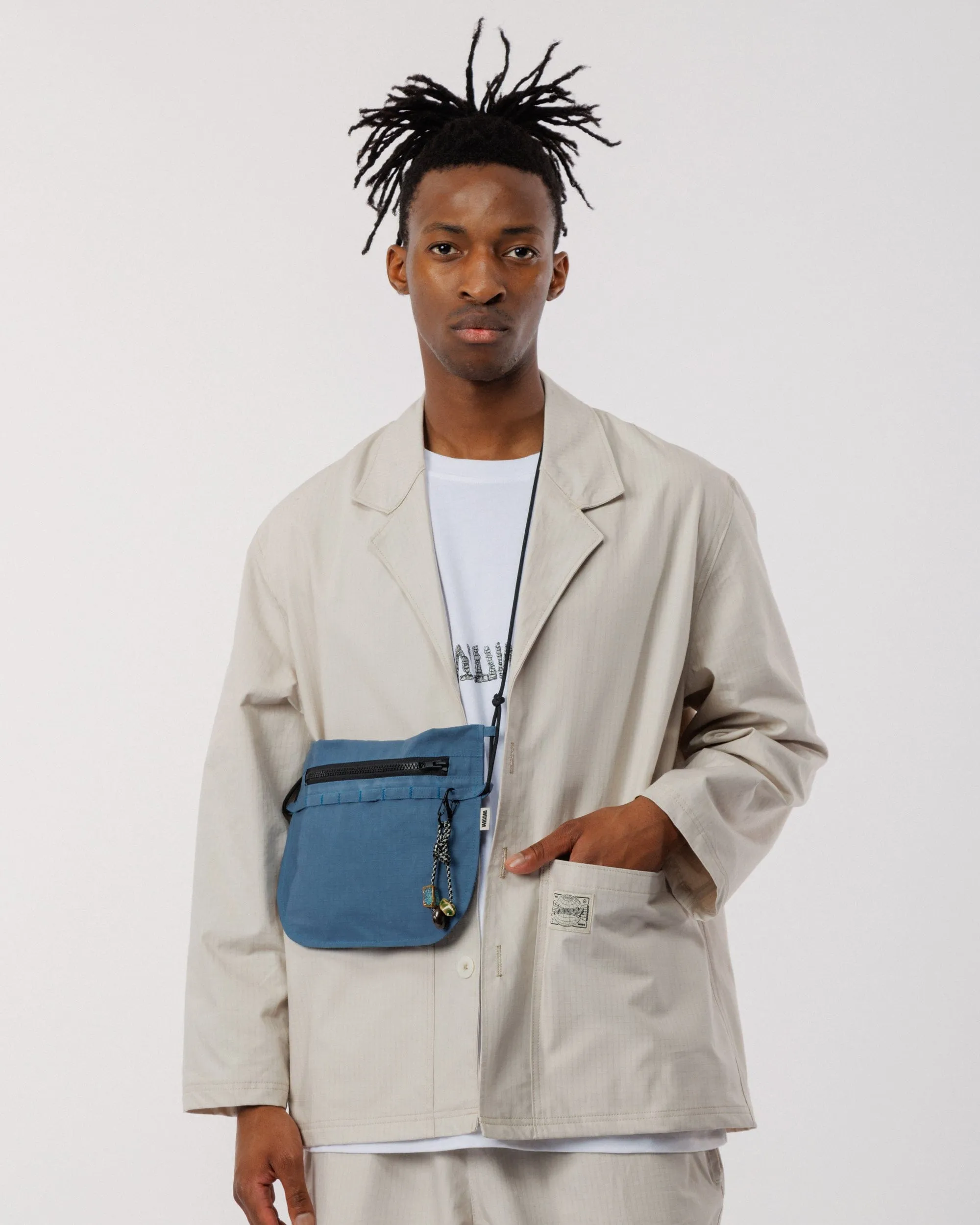 Bar Tack Sacoche - Slate Blue sold by Wawwa product image thumbnail 2