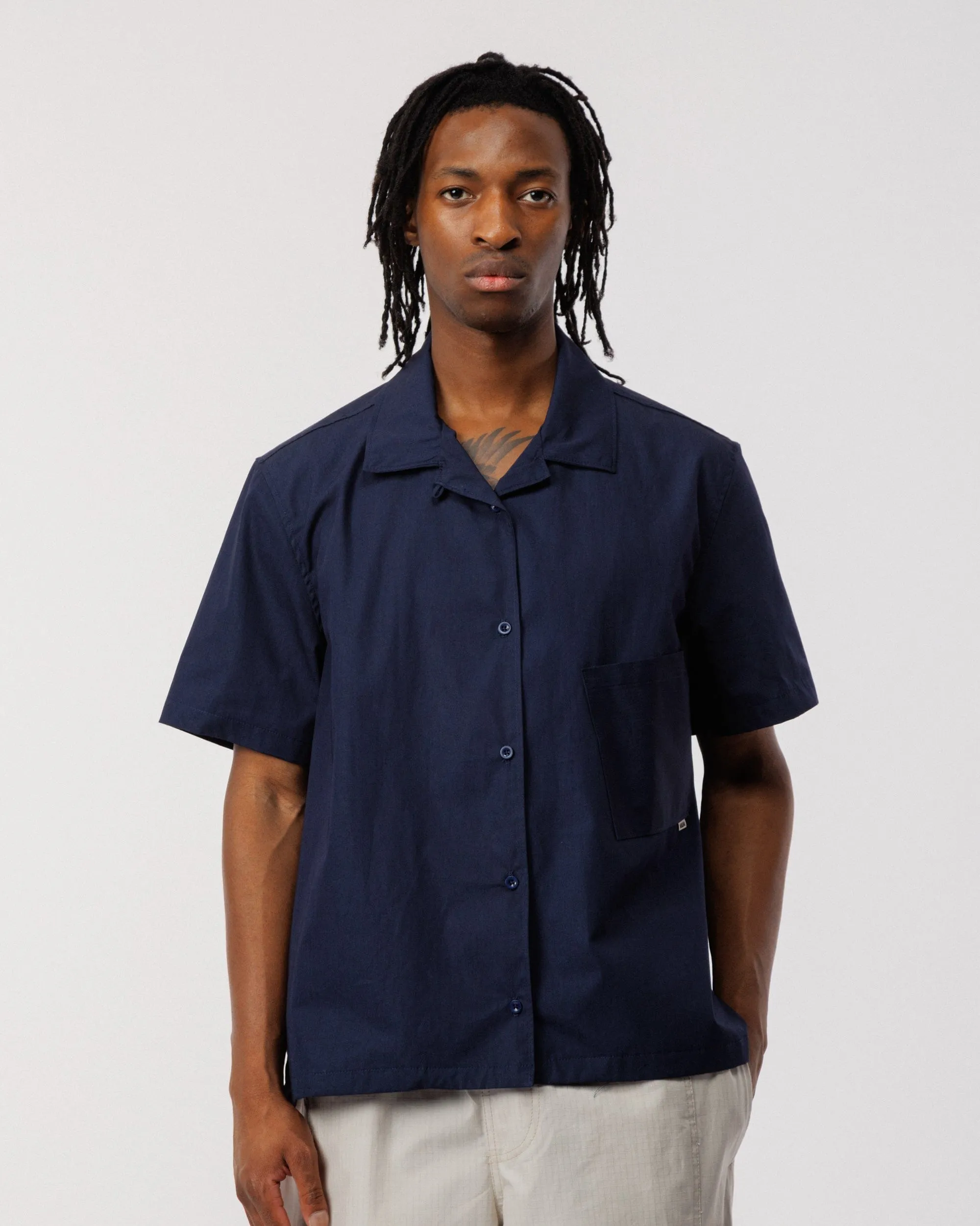 Ezra Shirt - Navy sold by Wawwa