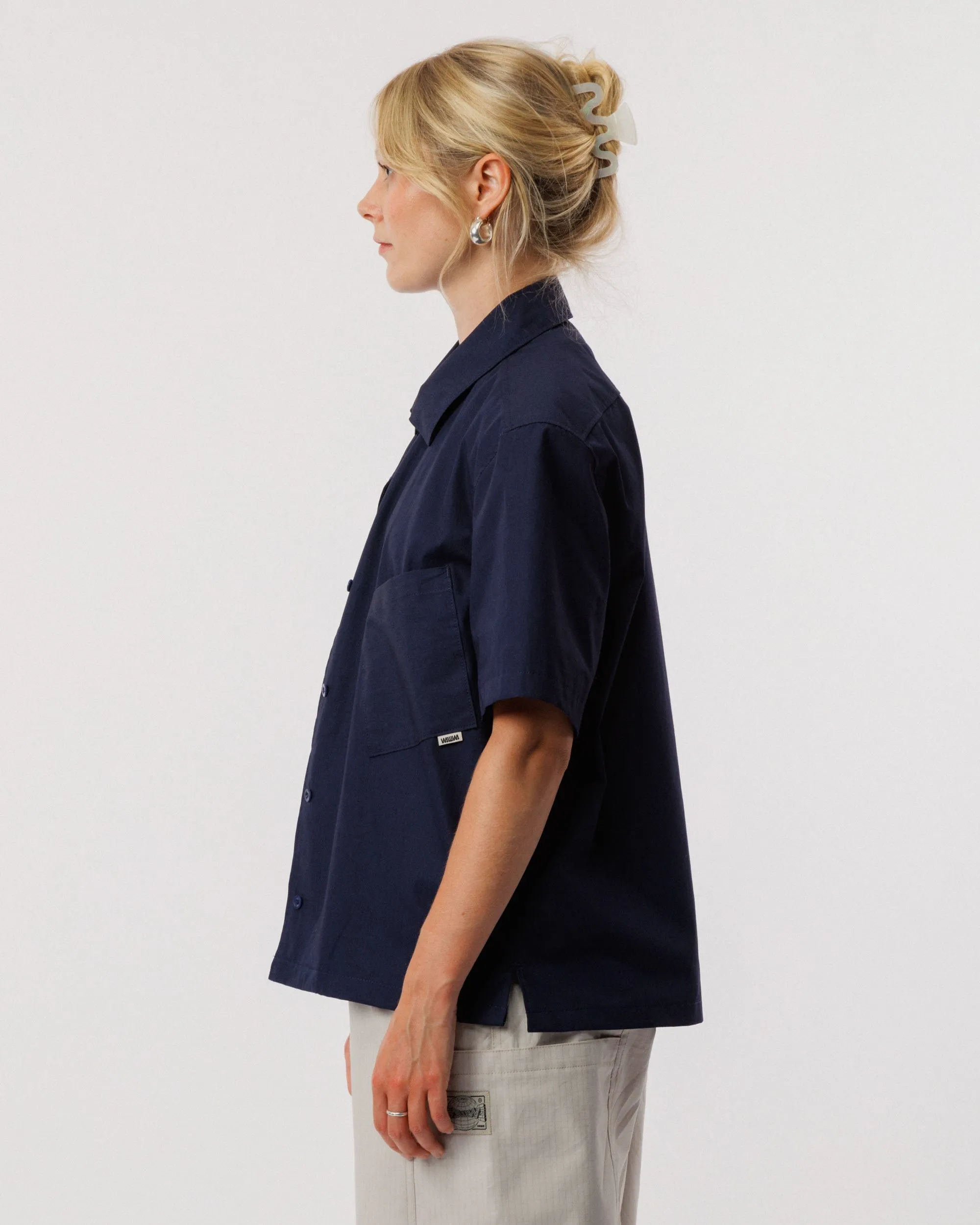 Ezra Shirt - Navy sold by Wawwa product image thumbnail 4