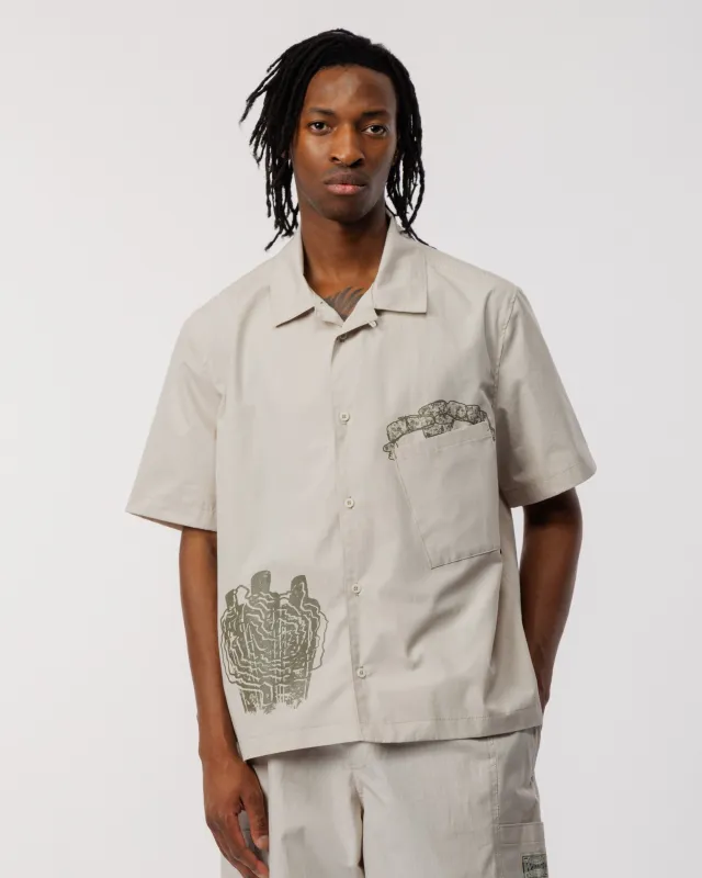 Psy-Damage Ezra Shirt - Stone sold by Wawwa