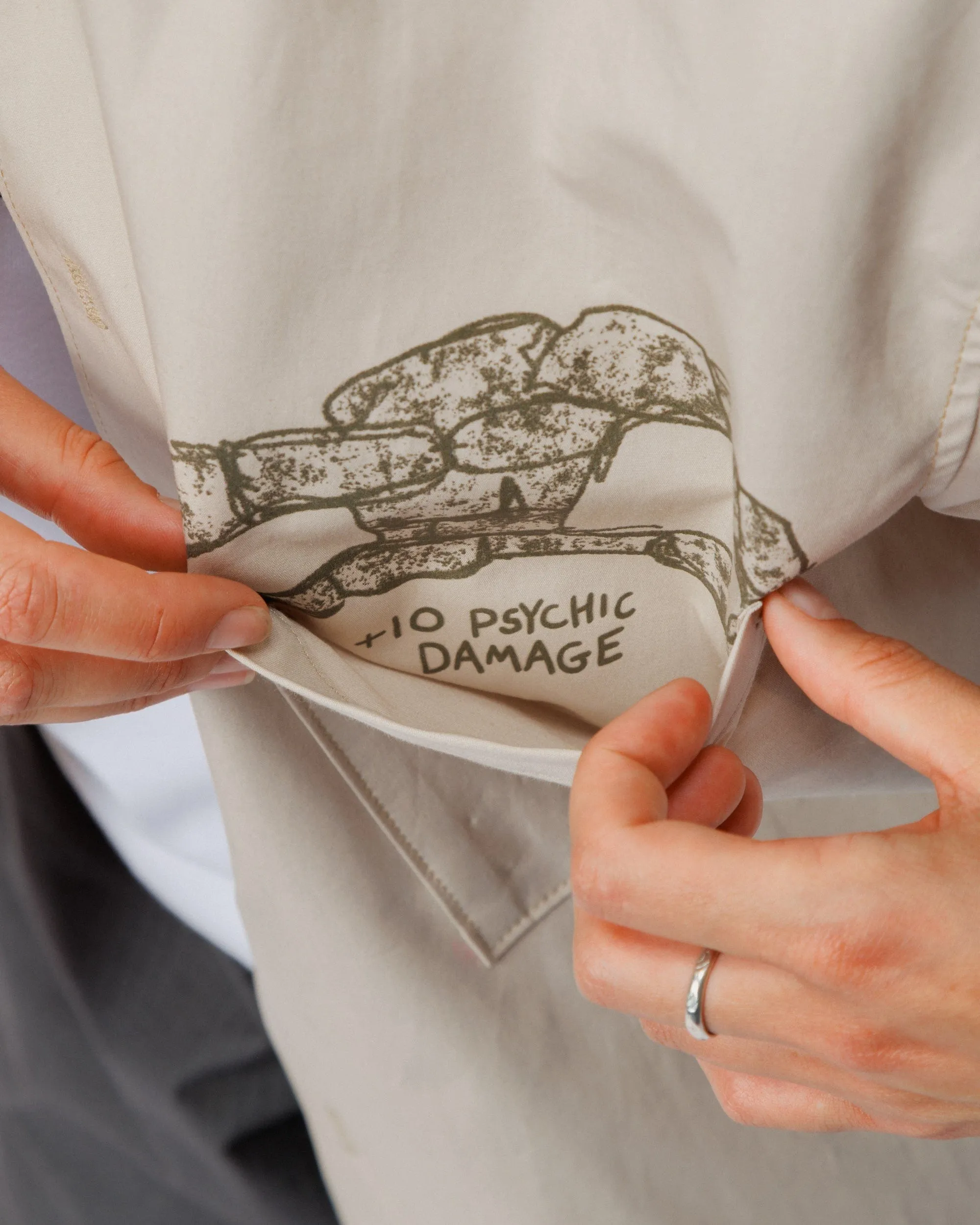 Psy-Damage Ezra Shirt - Stone sold by Wawwa product image thumbnail 3