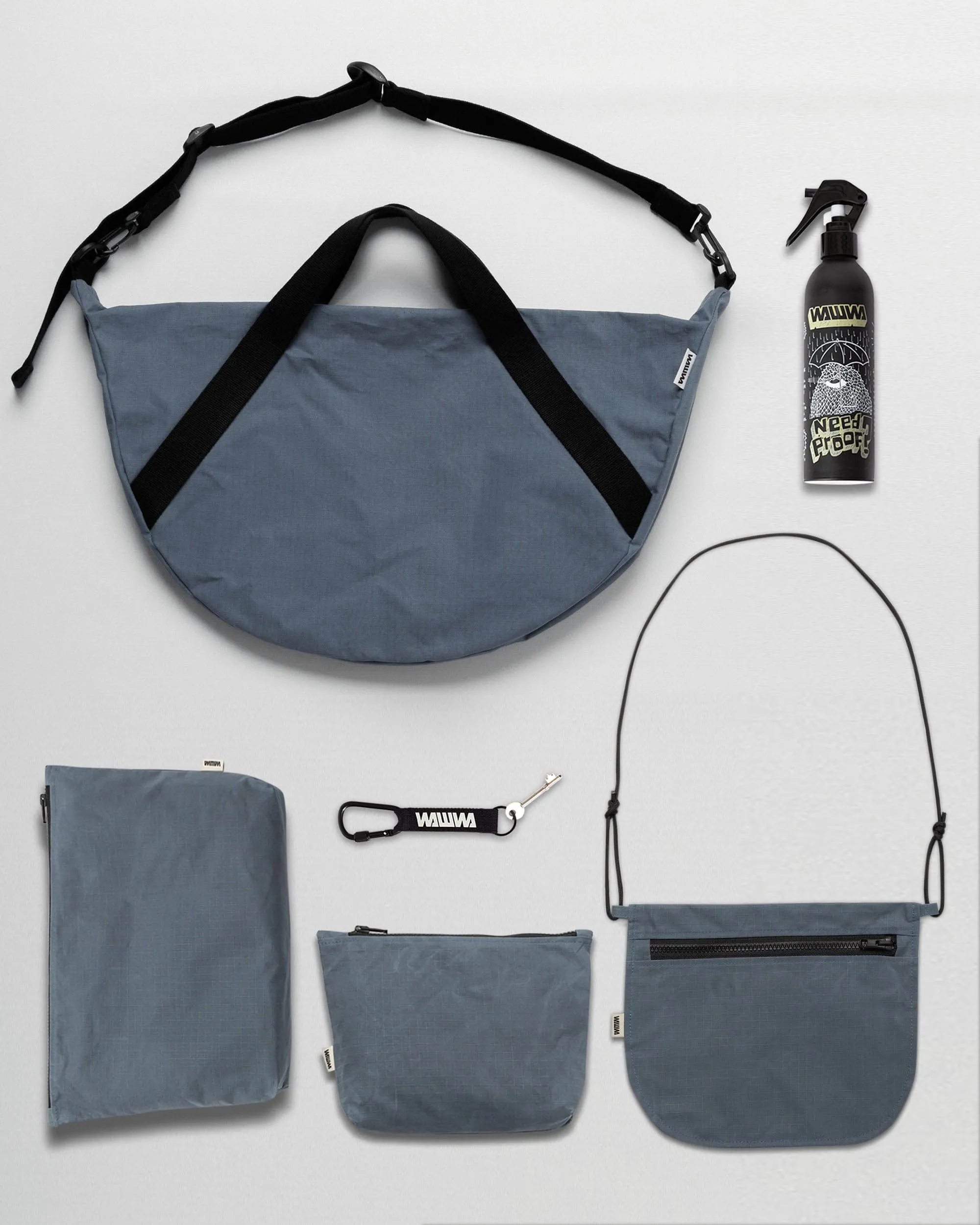 Water Resistant Duffle Bag Travel Set - Slate Blue sold by Wawwa