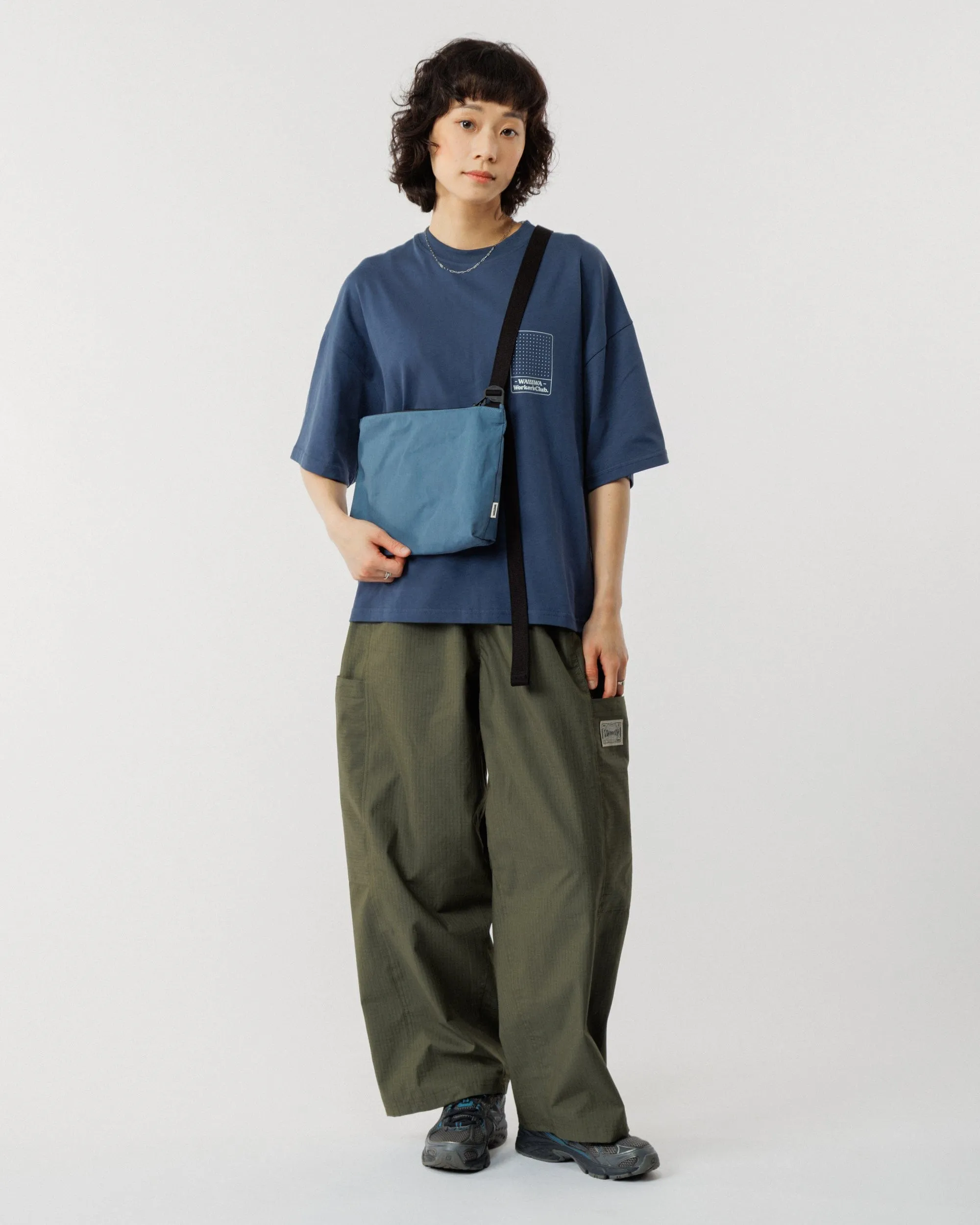 Mini Water Resistant Messenger Bag - Slate Blue sold by Wawwa product image thumbnail 3