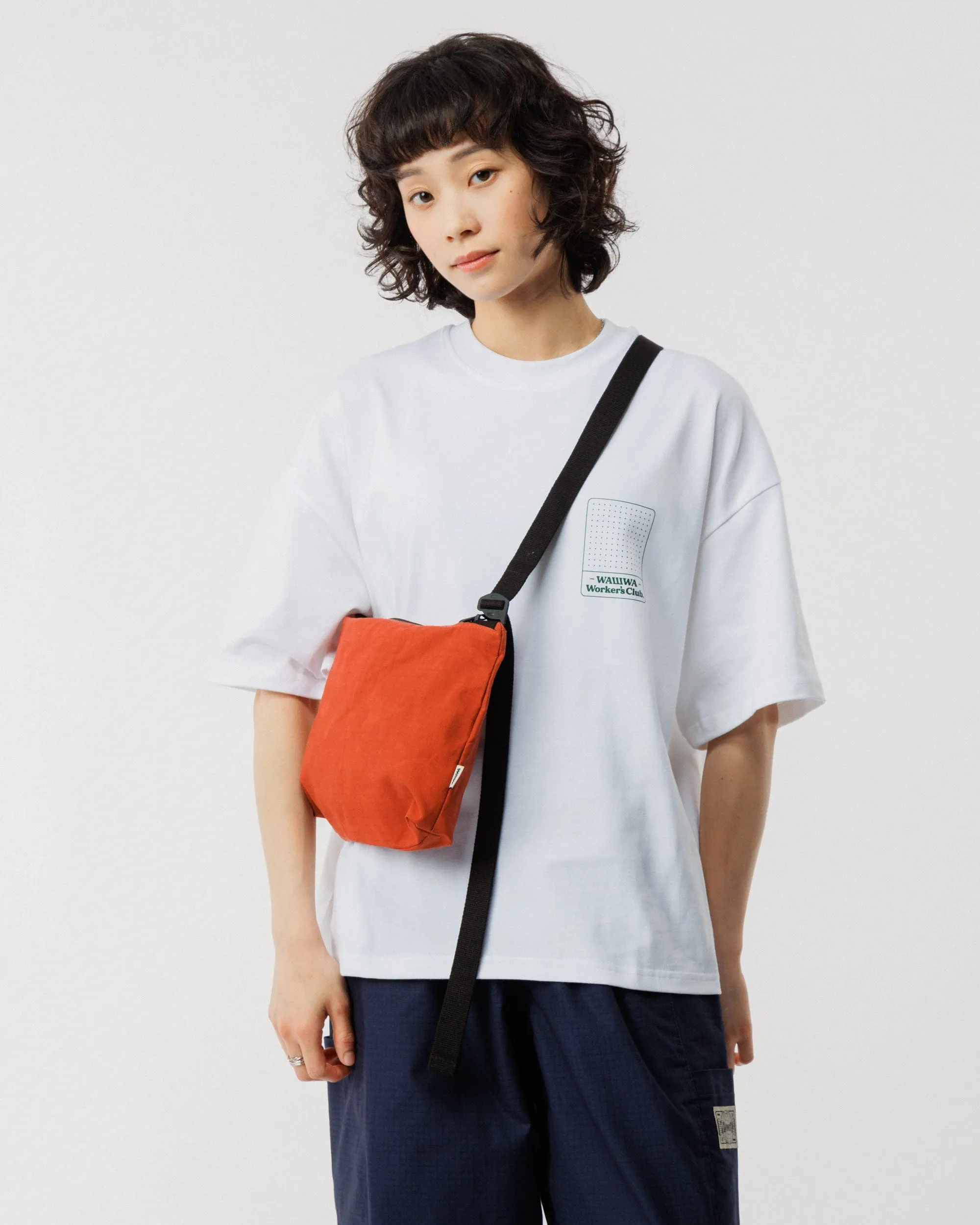 Mini Water Resistant Messenger Bag - Biscuit Orange sold by Wawwa