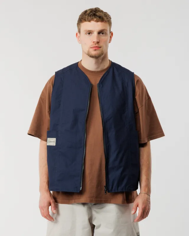 Ripstop Studio Vest - Navy sold by Wawwa