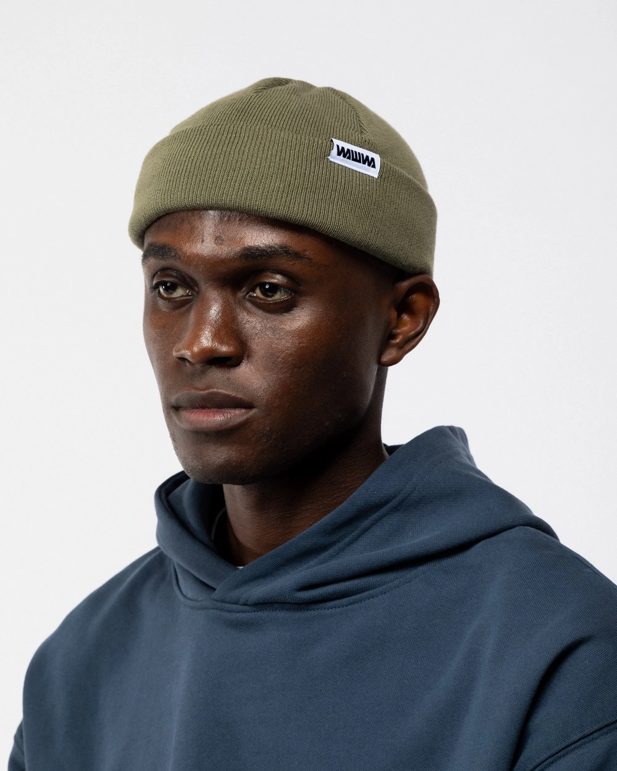 Mill Cotton Beanie - Khaki Green sold by Wawwa product image thumbnail 4