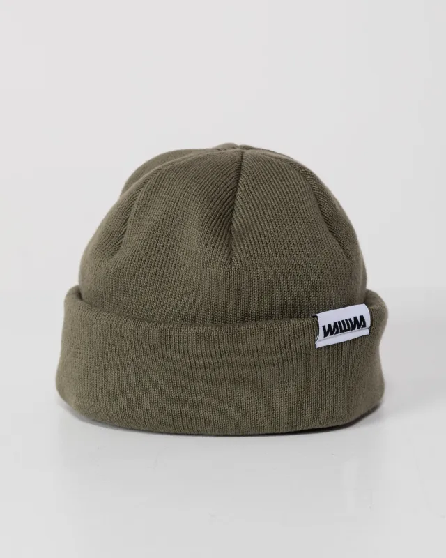 Mill Cotton Beanie - Khaki Green sold by Wawwa