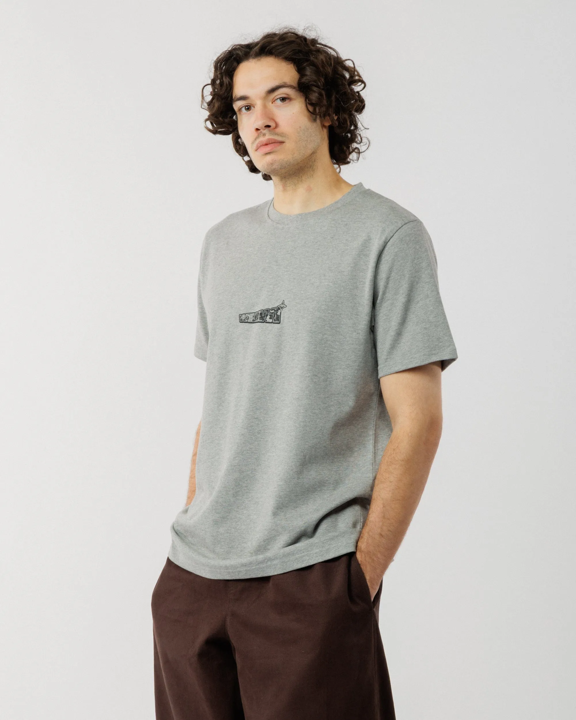 Worldwide T-Shirt - Grey Marl sold by Wawwa product image thumbnail 4