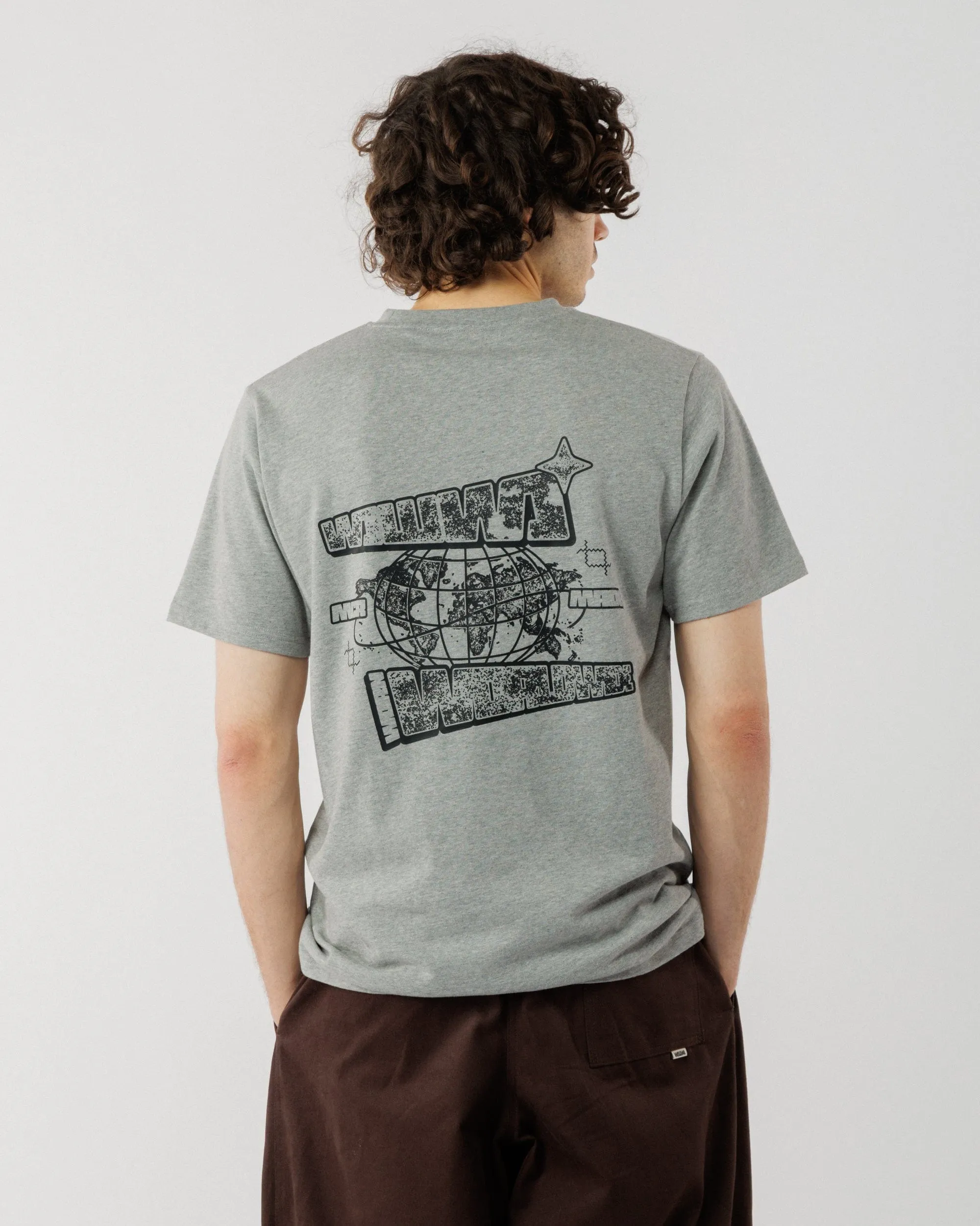 Worldwide T-Shirt - Grey Marl sold by Wawwa product image thumbnail 2
