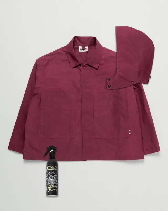 Nell Overshirt & Hood Gift Set - Burgundy sold by Wawwa