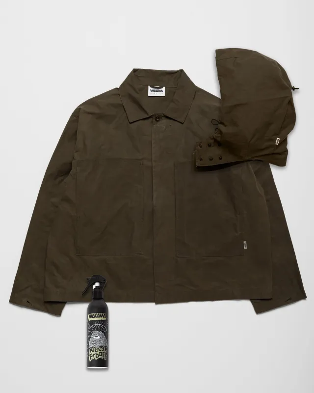 Nell Overshirt & Hood Gift Set - Khaki Green sold by Wawwa