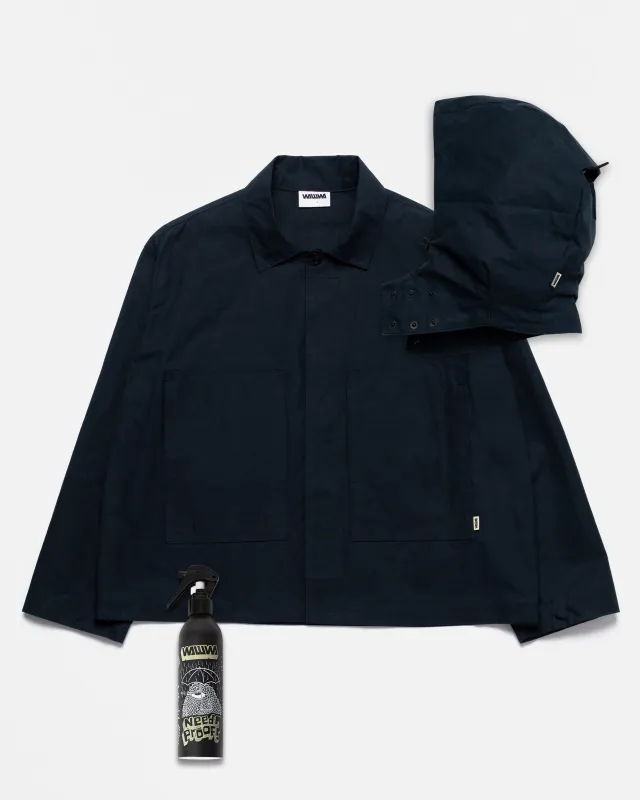 Nell Overshirt & Hood Gift Set - Indigo Blue sold by Wawwa
