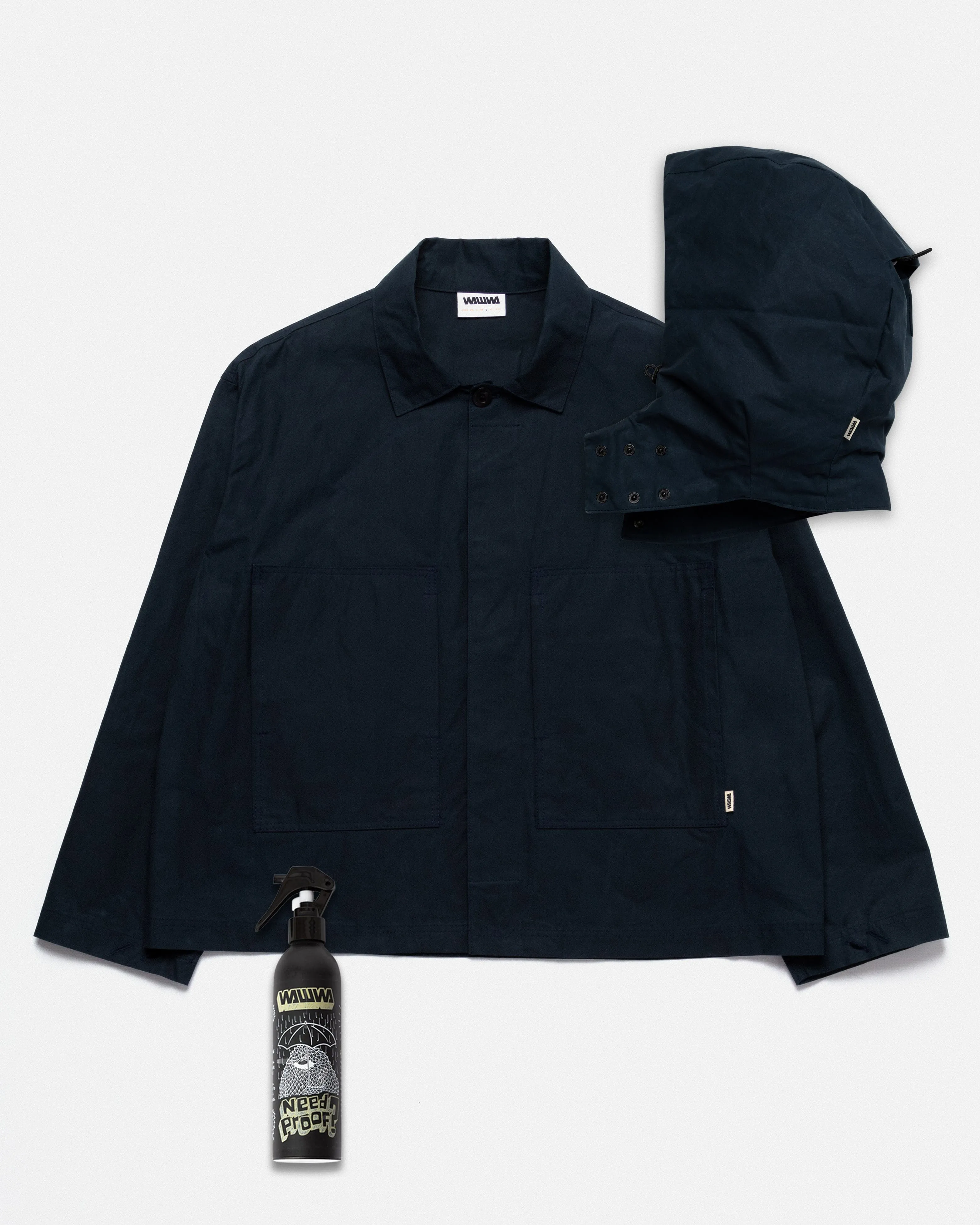 Nell Overshirt & Hood Set - Indigo Blue sold by Wawwa