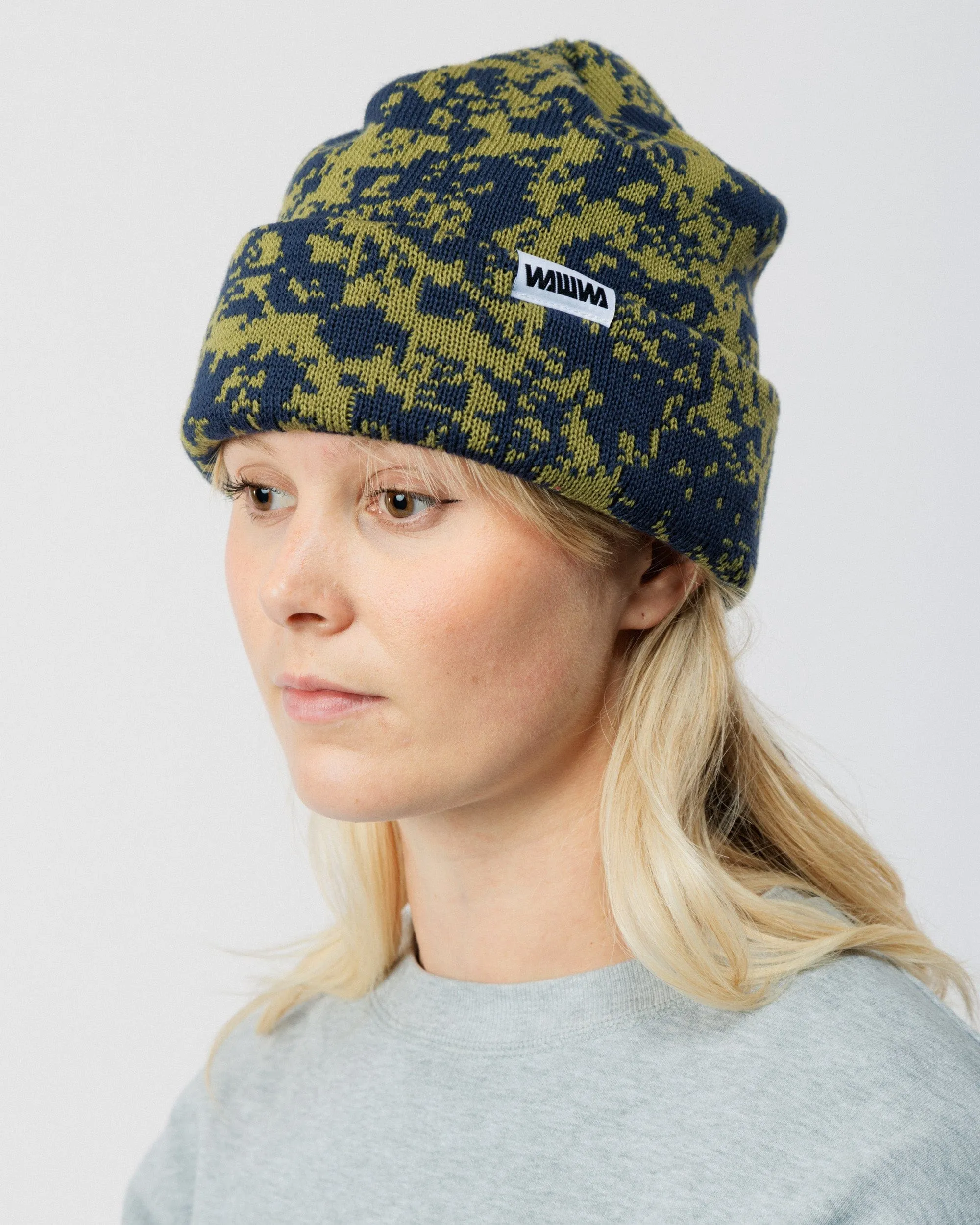 Barley Hat & Scarf Gift Set - Khaki & Navy sold by Wawwa product image thumbnail 3