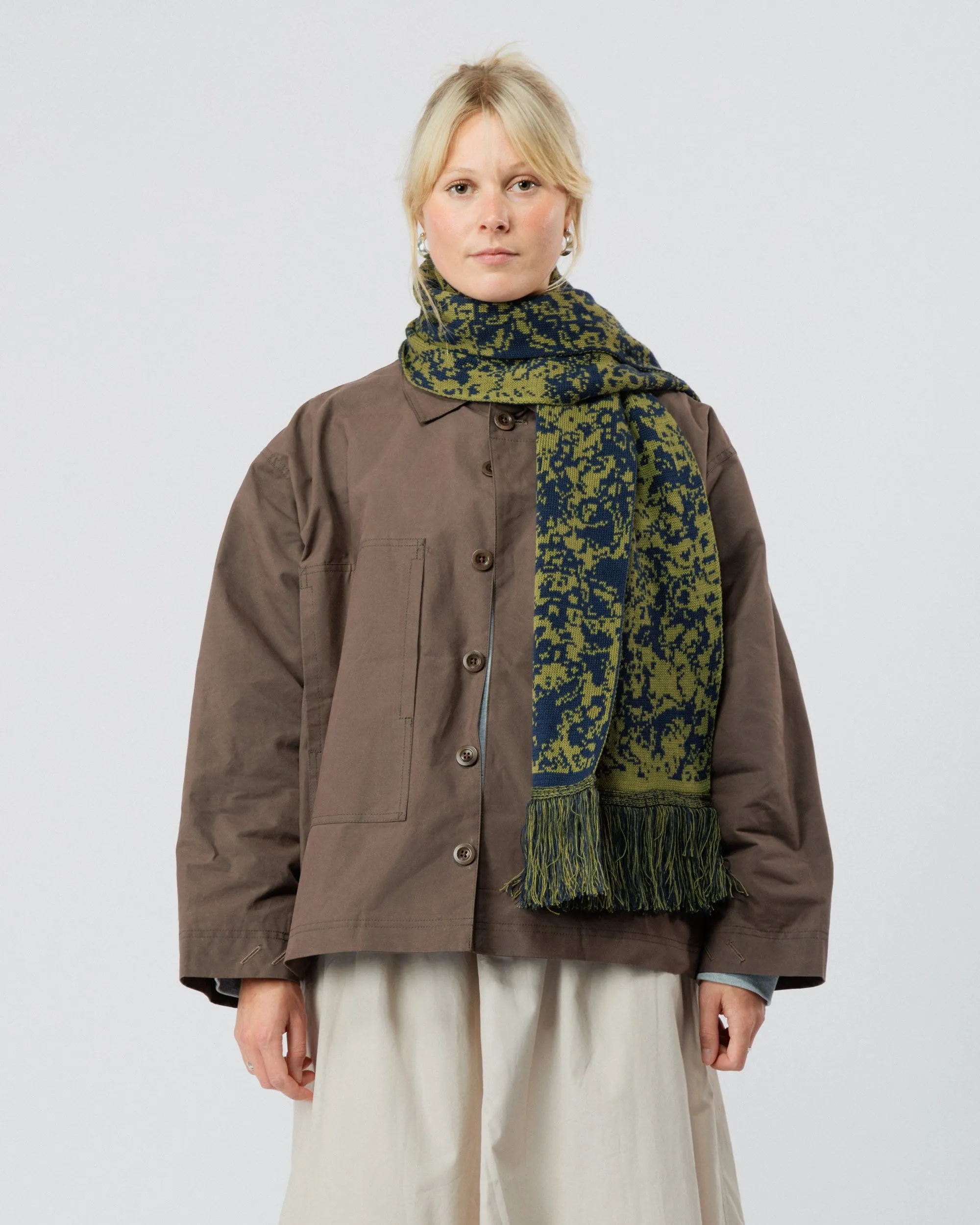 Barley Hat & Scarf Gift Set - Khaki & Navy sold by Wawwa product image thumbnail 2