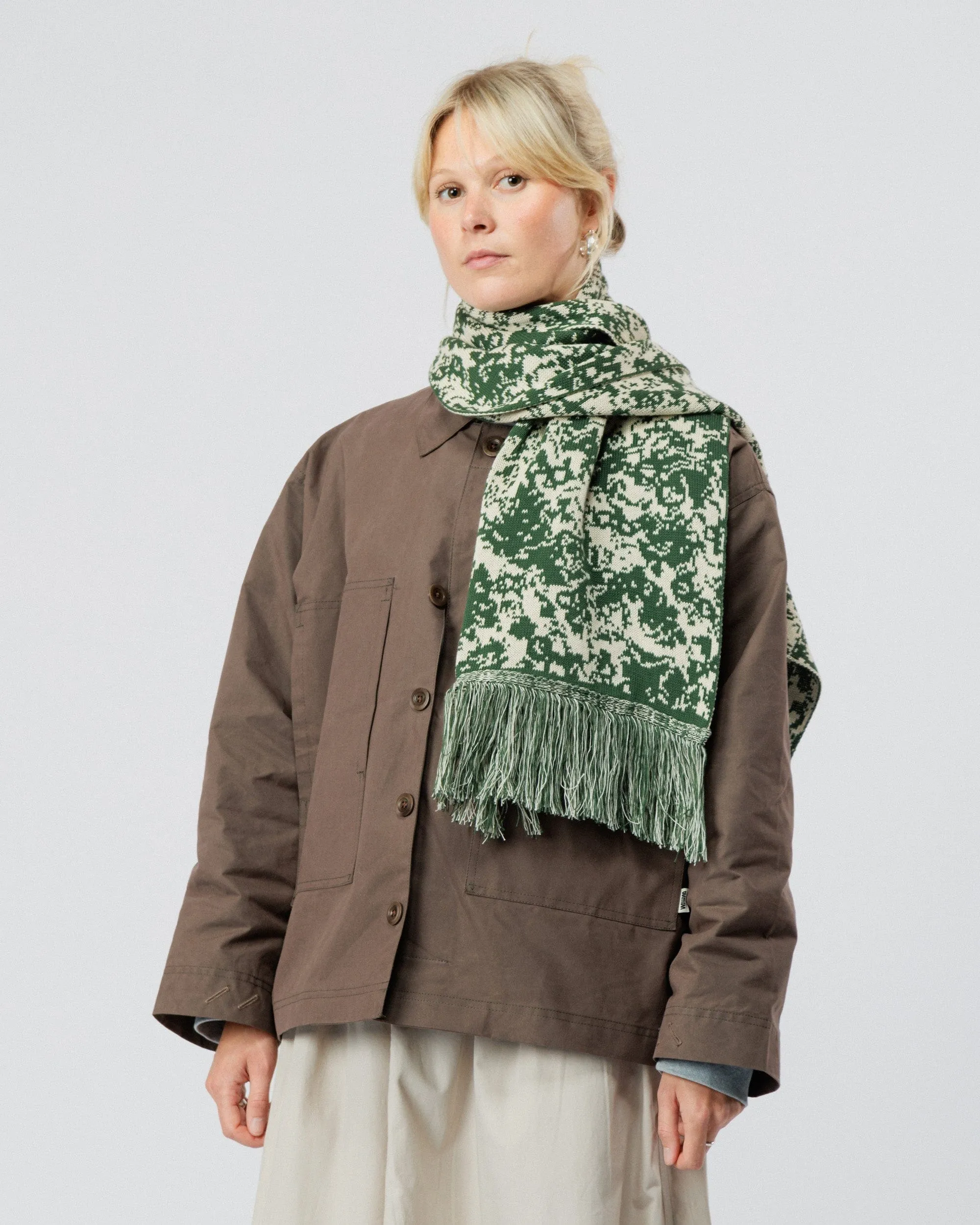 Barley Scarf - Khaki/Natural sold by Wawwa product image thumbnail 3