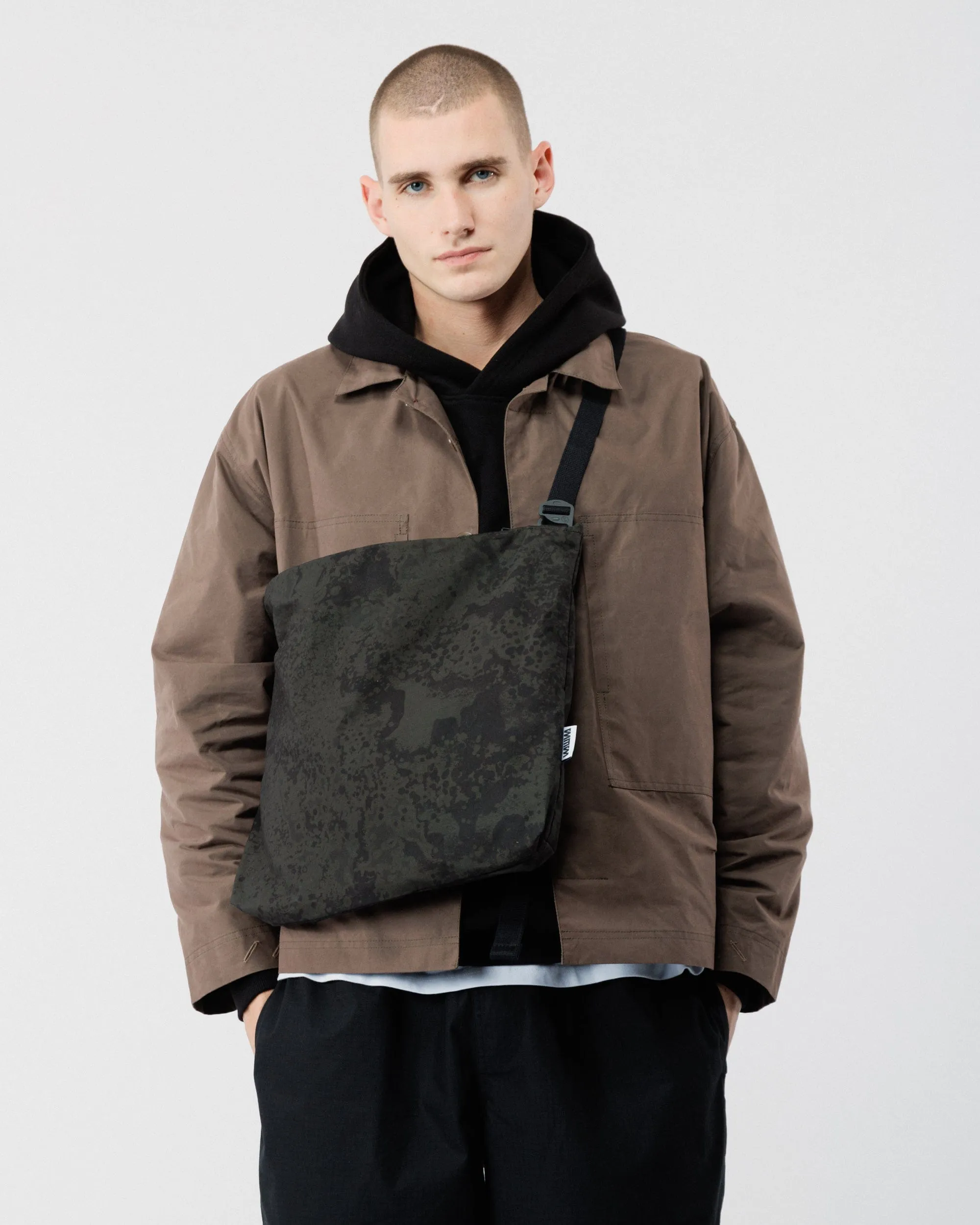 Water Resistant Messenger Bag - Black Ink sold by Wawwa