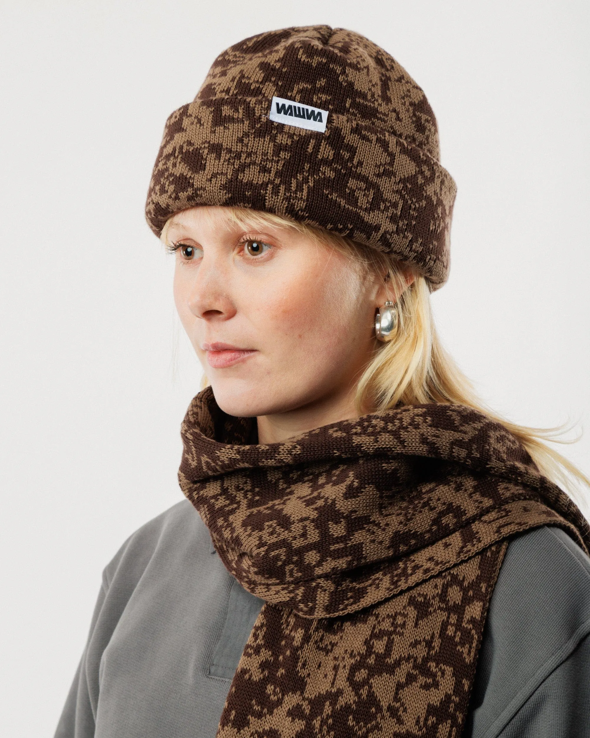 Barley & Hat Scarf Gift Set - Brown & Bronze sold by Wawwa product image thumbnail 5