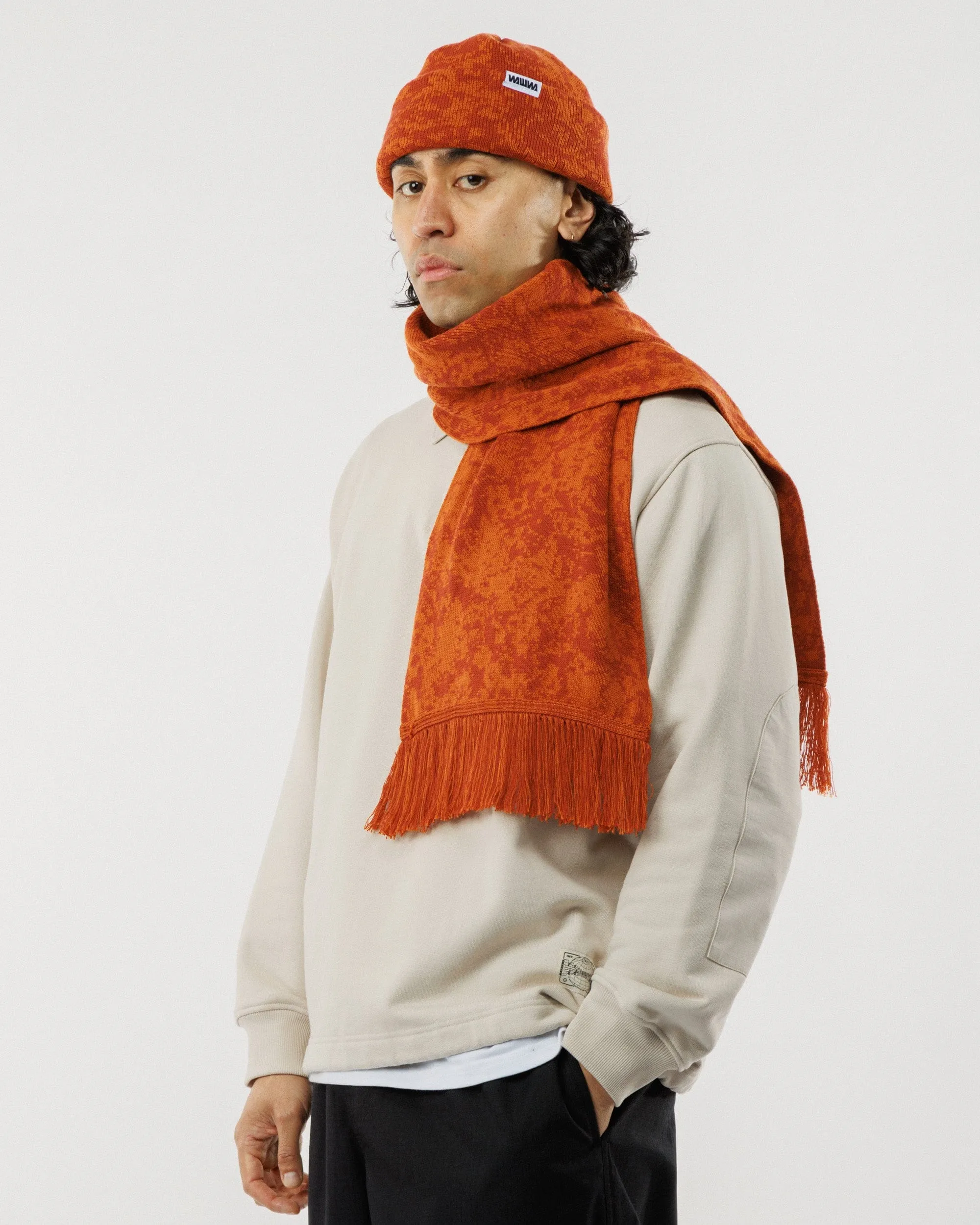 Barley Hat & Scarf Set - Terracotta & Rust sold by Wawwa product image thumbnail 5