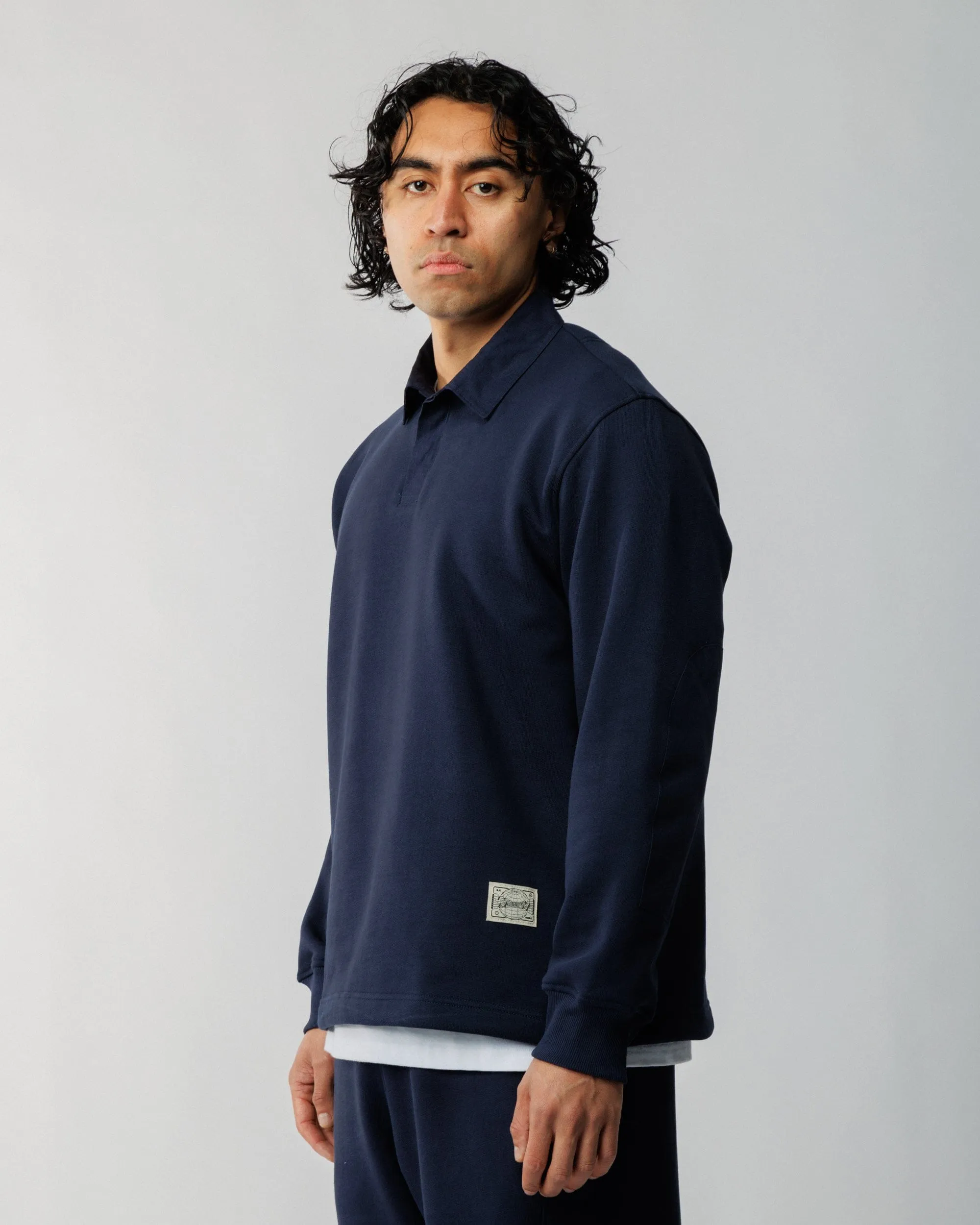 Ellis Rugby Sweatshirt - Navy sold by Wawwa product image thumbnail 2