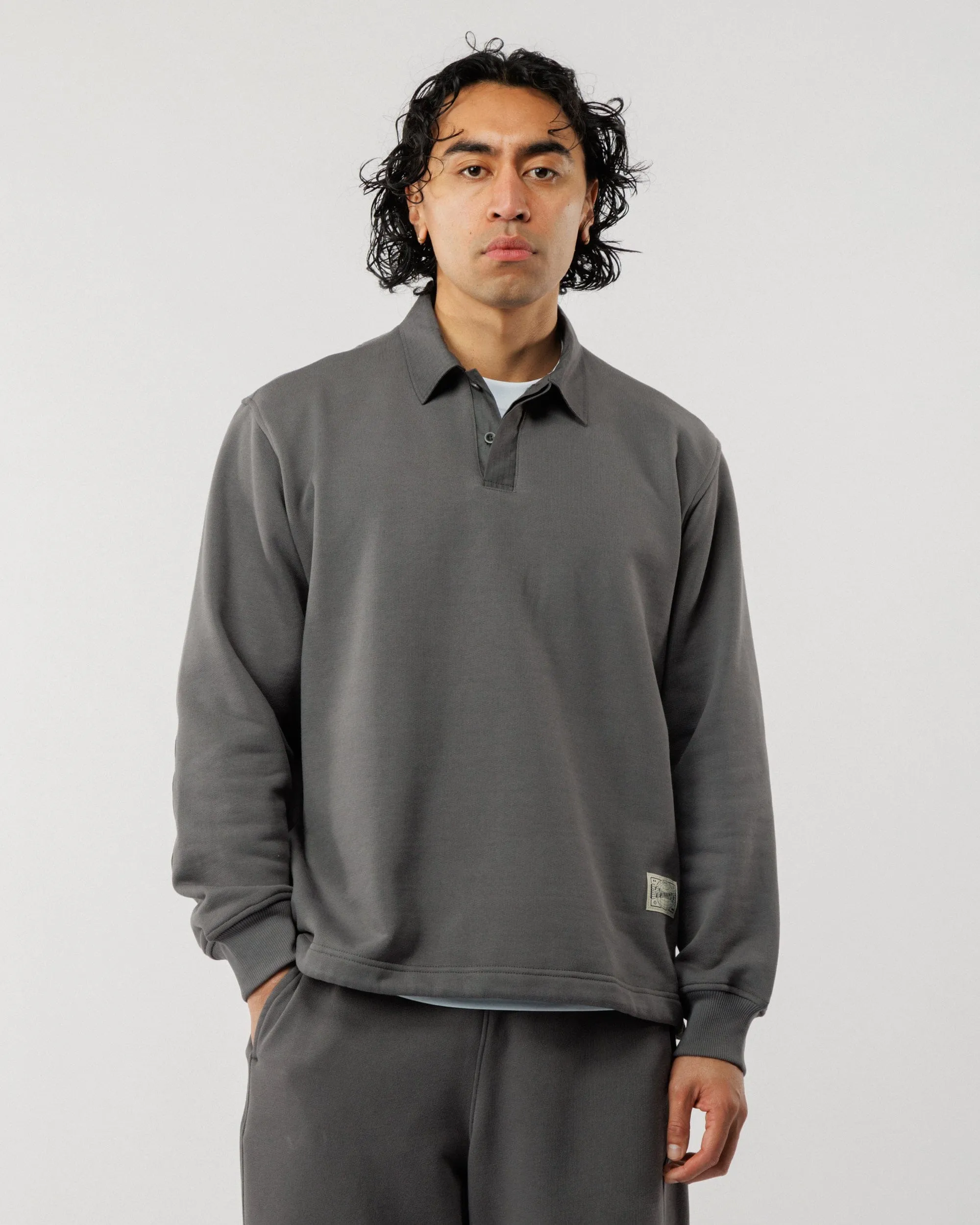 Ellis Rugby Sweatshirt - Slate sold by Wawwa