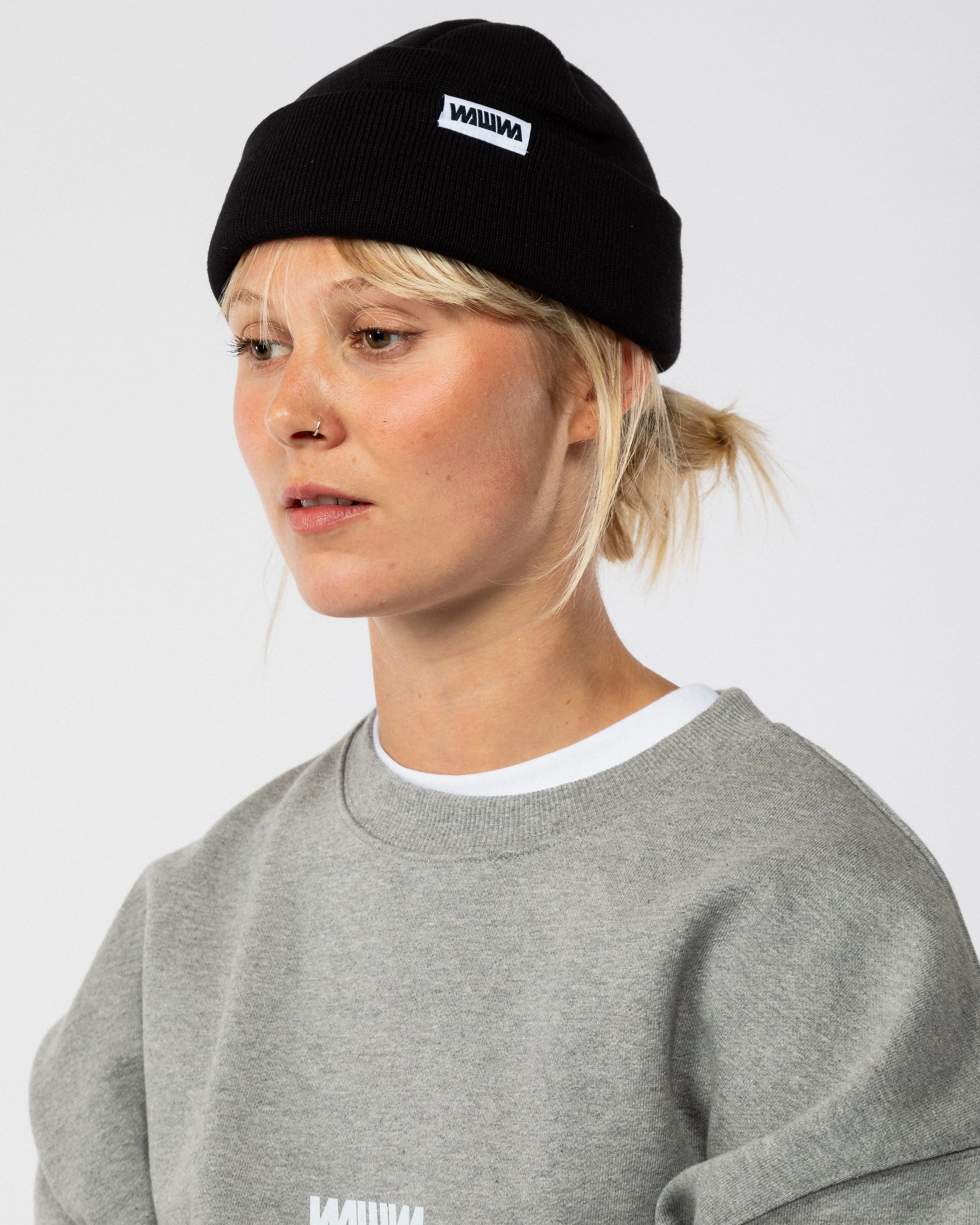 Mill Cotton Beanie - Black sold by Wawwa product image thumbnail 2