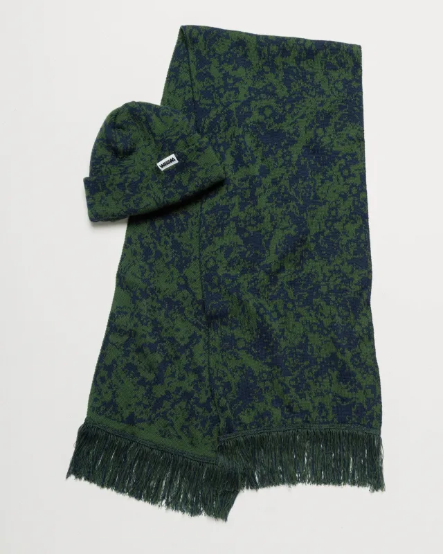 Barley & Hat Scarf Set - Dark Green & Navy sold by Wawwa