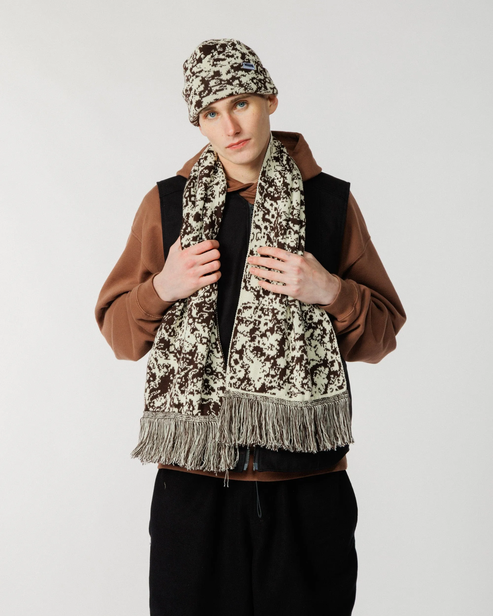 Barley & Hat Scarf Set - Brown & Natural sold by Wawwa product image thumbnail 5