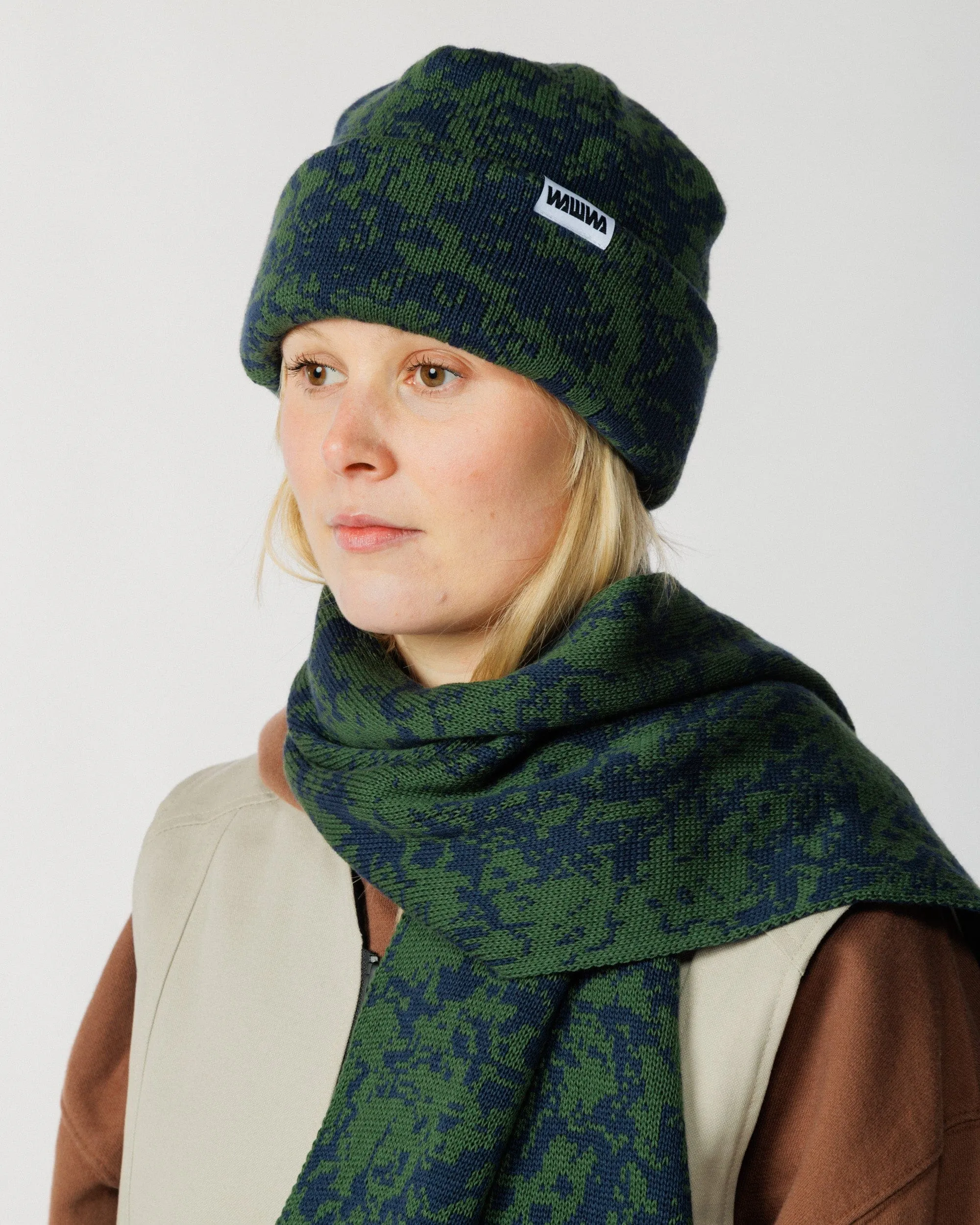 Barley Hat - Dark Green & Navy sold by Wawwa product image thumbnail 3