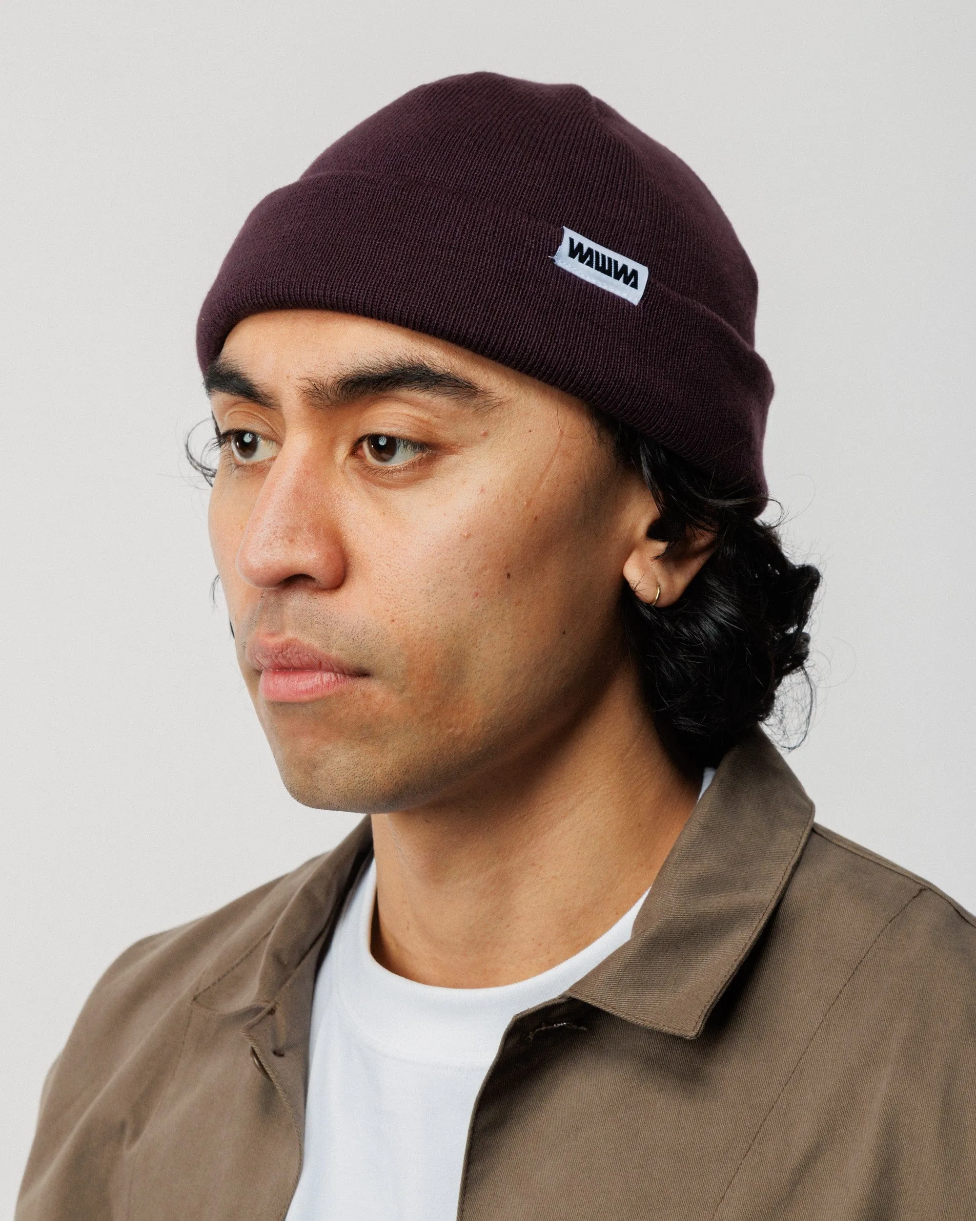Mill Cotton Beanie - Aubergine sold by Wawwa product image thumbnail 3