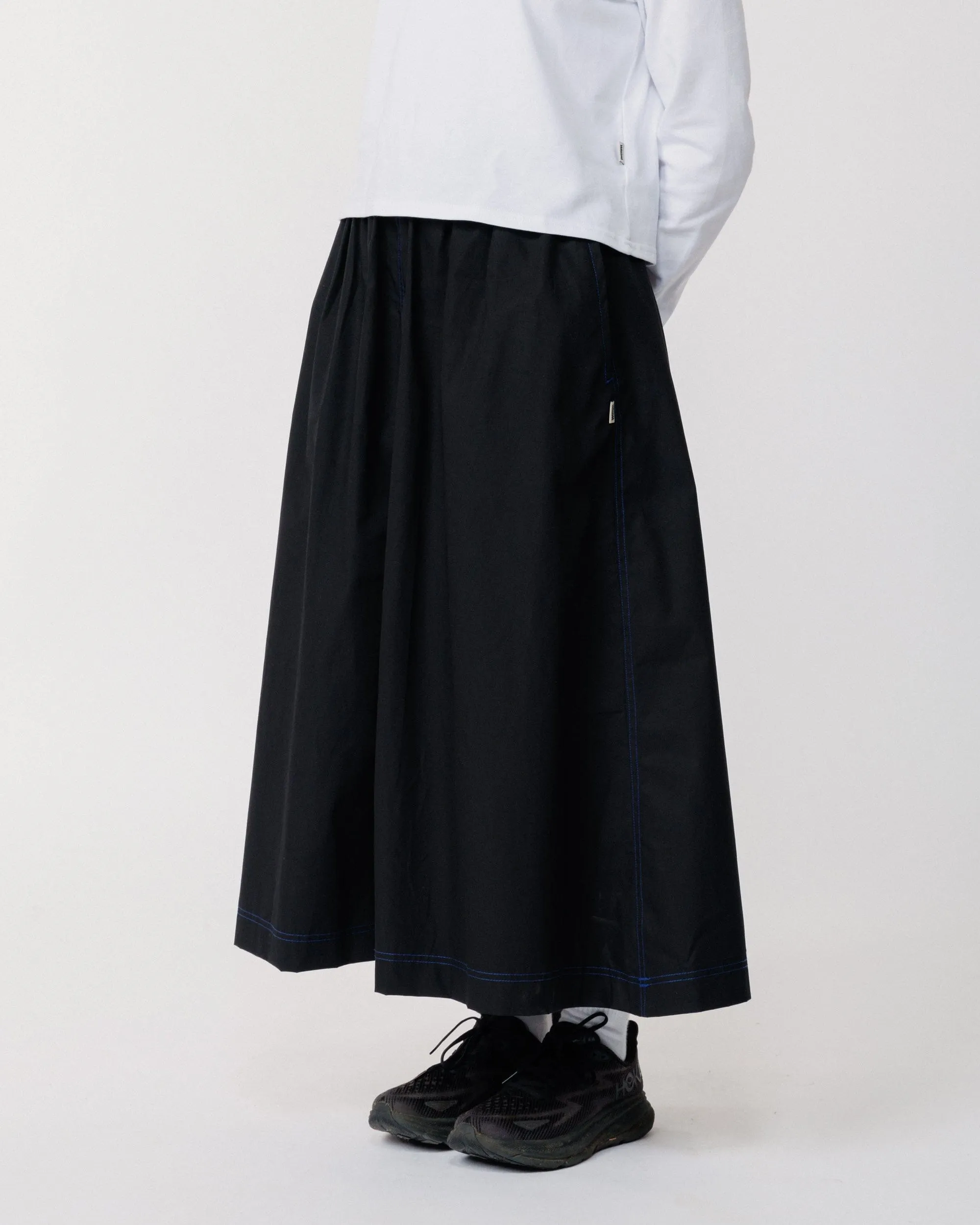 Ayla Poplin Skirt - Black/Cobalt Blue sold by Wawwa product image thumbnail 4