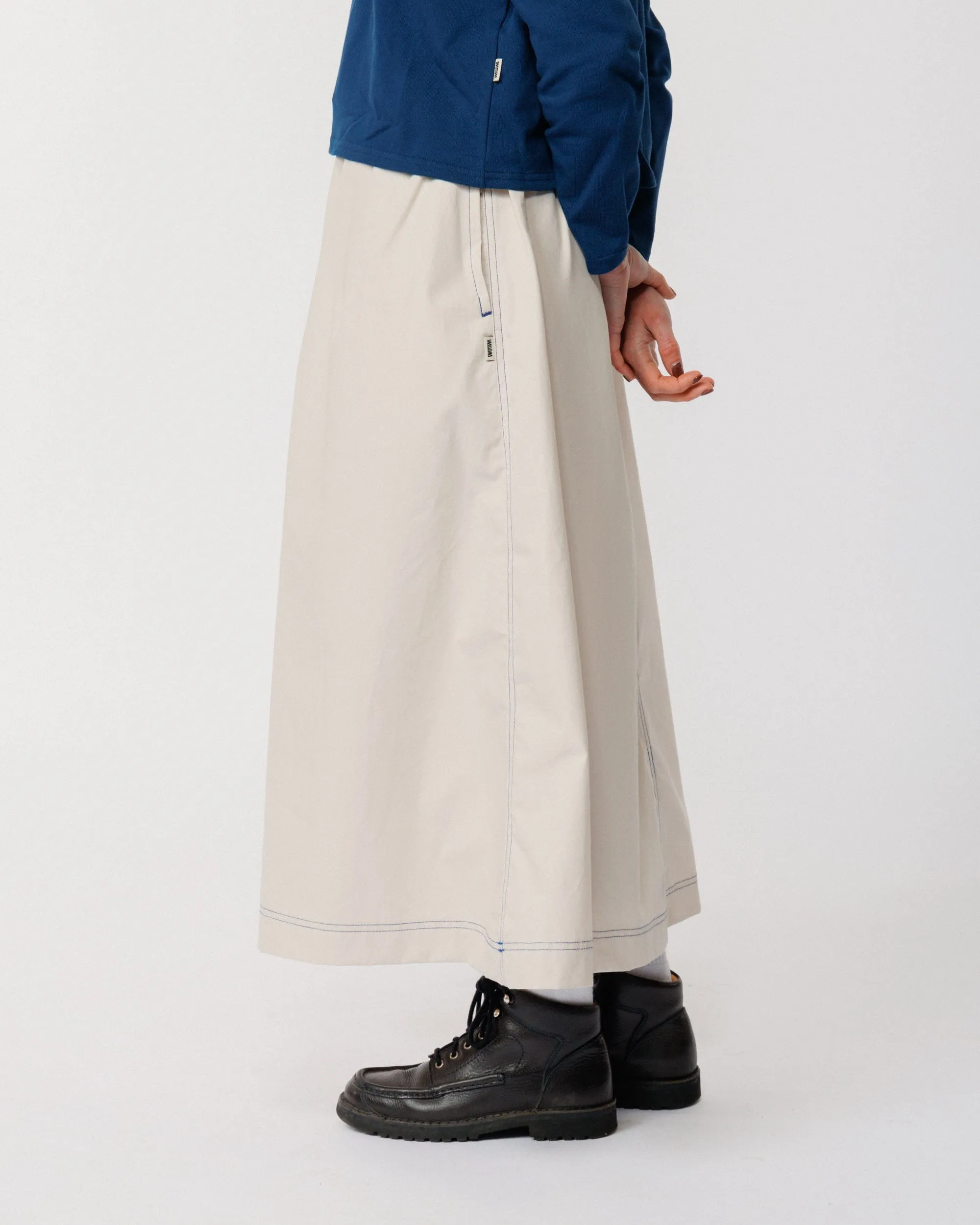 Ayla Poplin Skirt - Stone/Cobalt Blue sold by Wawwa product image thumbnail 5