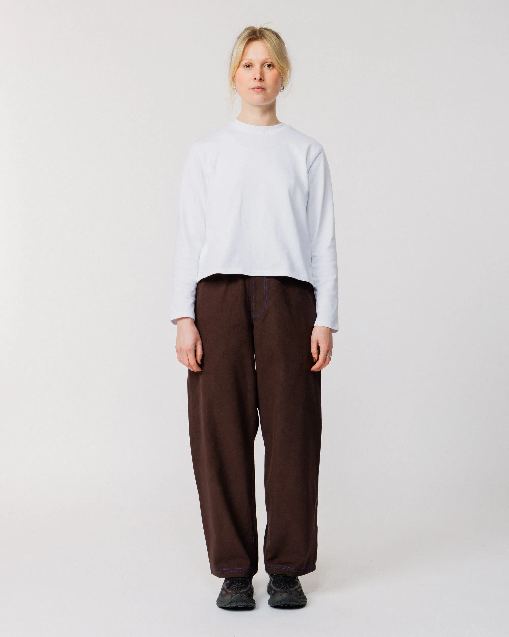 Zama Pant - Brown/Cobalt Contrast sold by Wawwa product image thumbnail 2