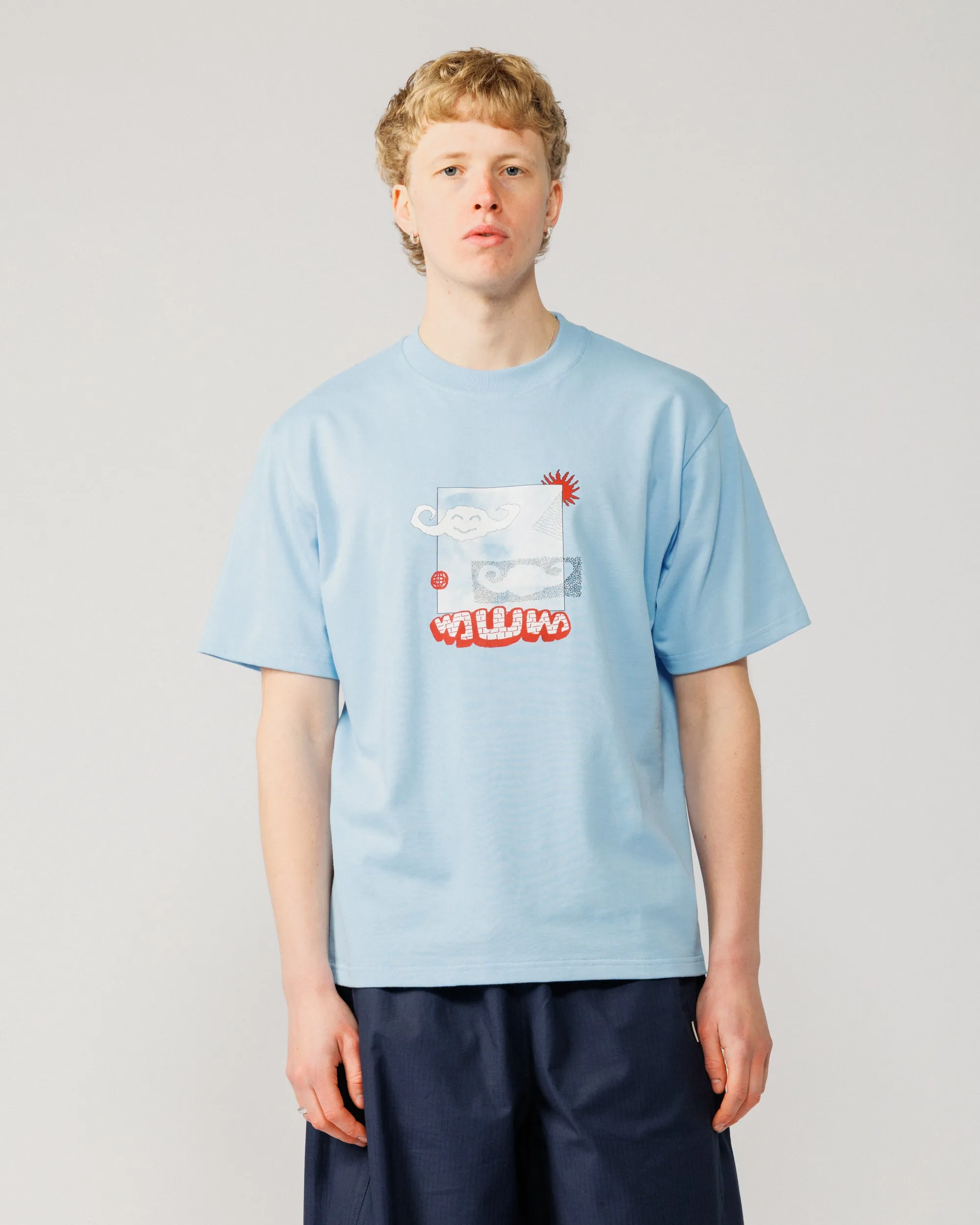 Plume T-Shirt - Sky Blue sold by Wawwa
