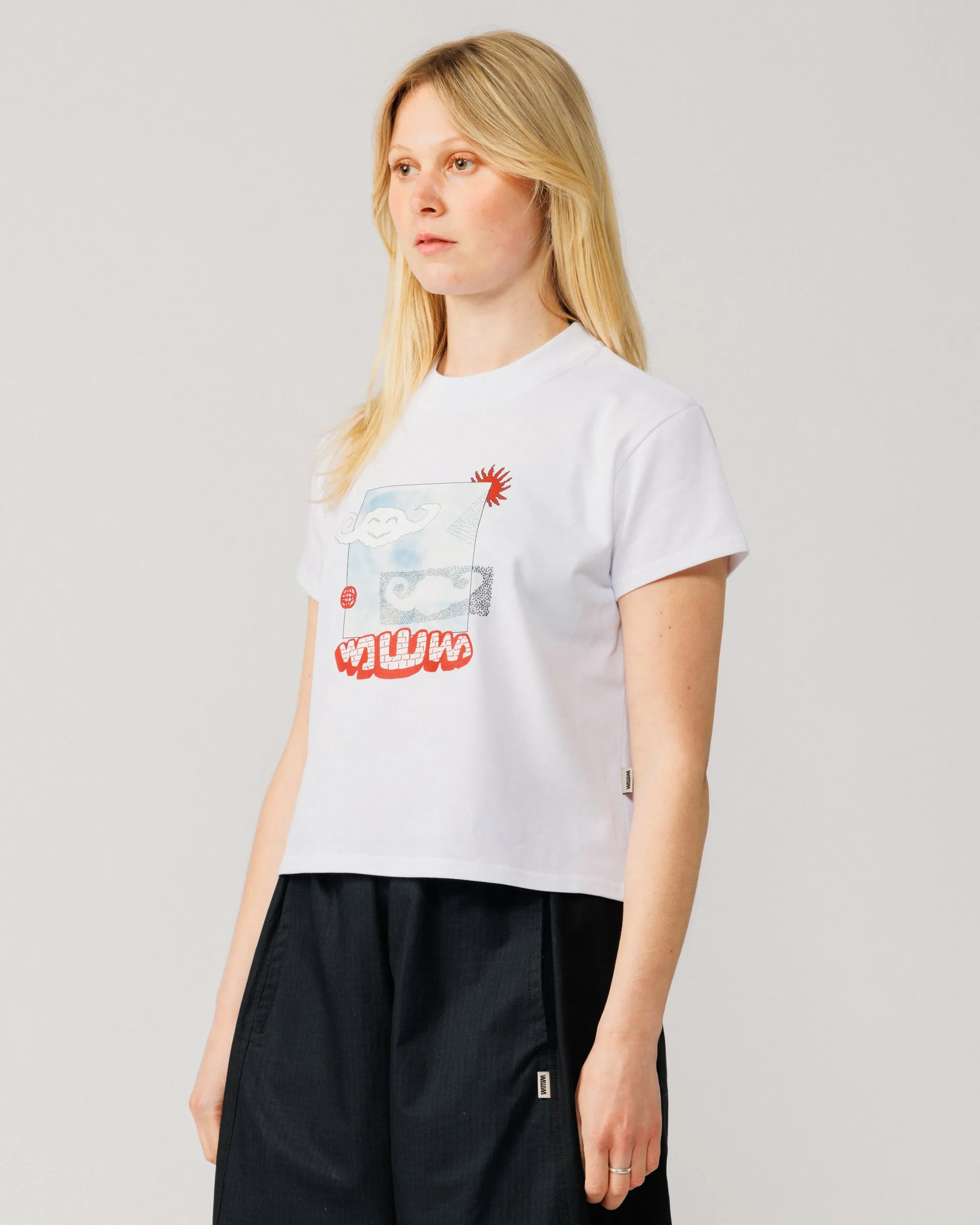 Plume Cropped T-Shirt - White sold by Wawwa product image thumbnail 2