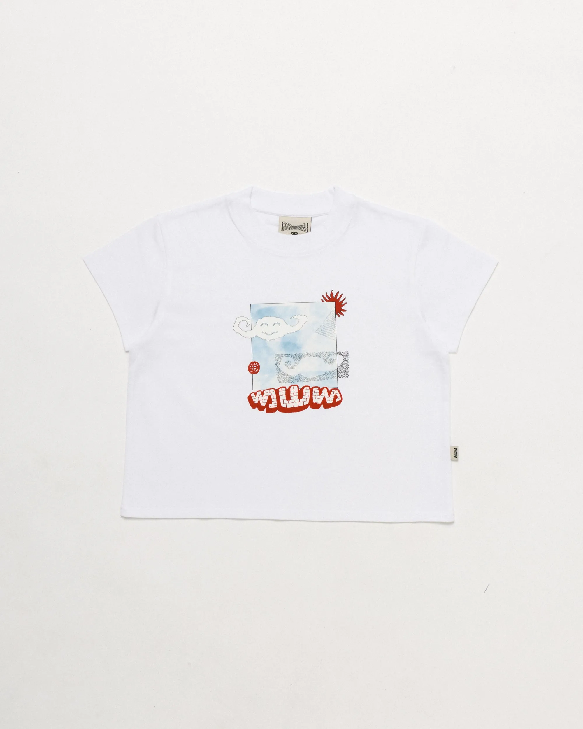 Plume Cropped T-Shirt - White sold by Wawwa product image thumbnail 3