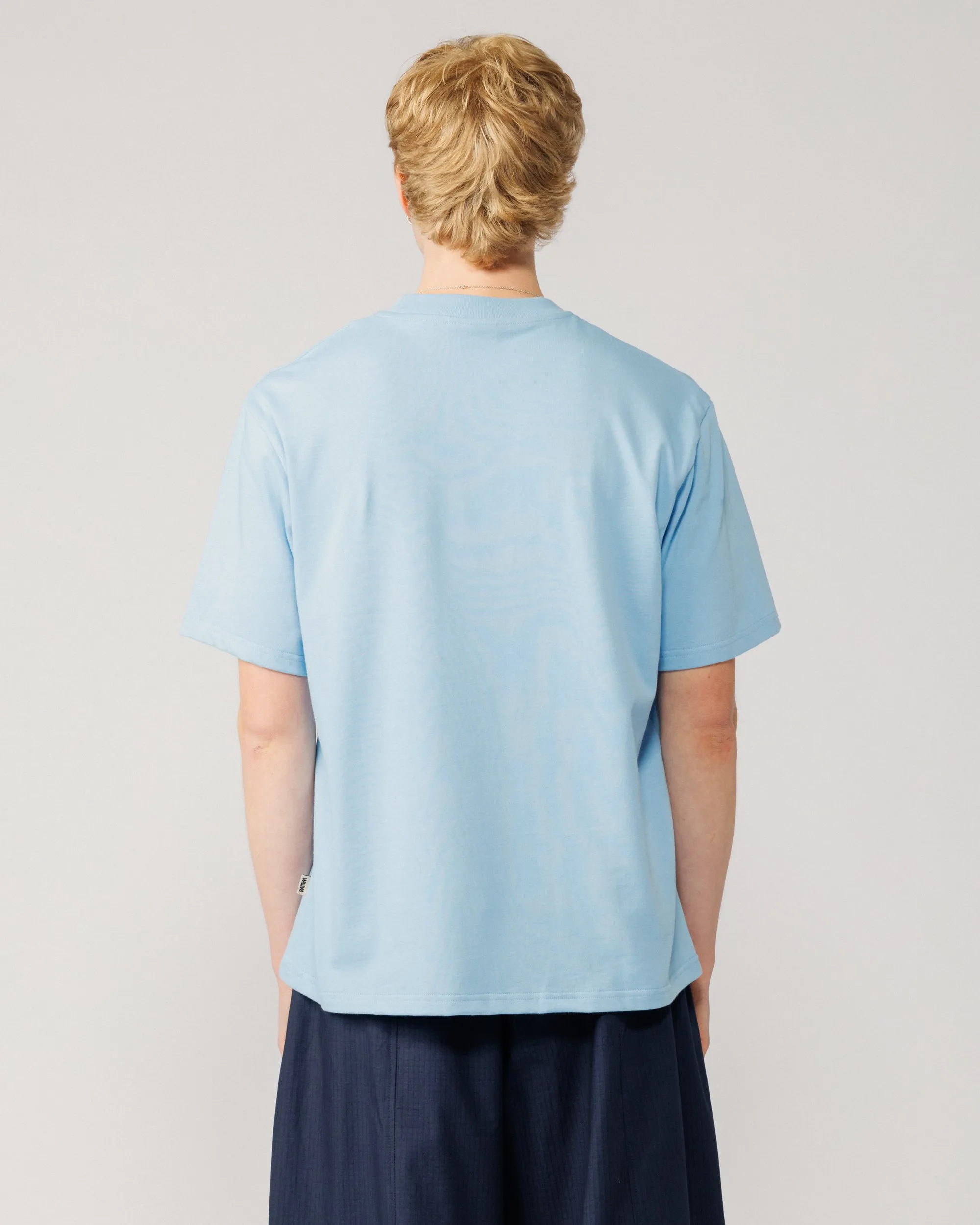 Mid-Weight Organic T-Shirt - Sky Blue sold by Wawwa product image thumbnail 3