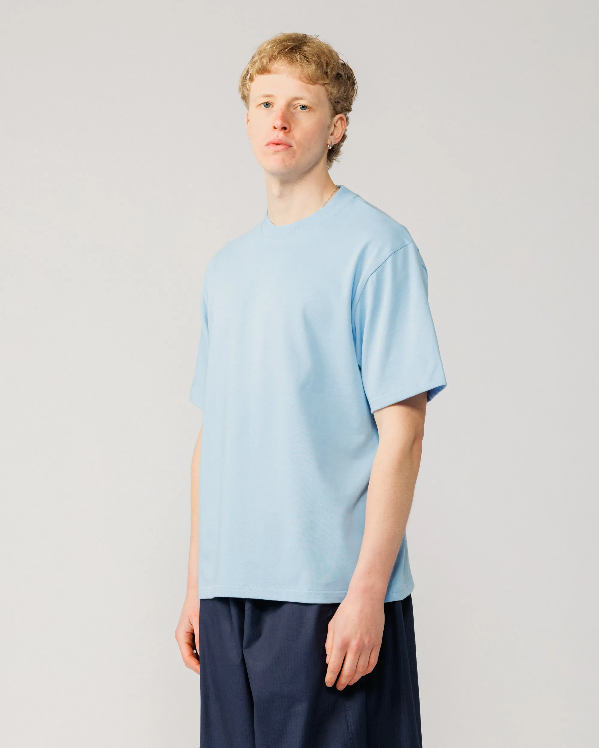 Mid-Weight Organic T-Shirt - Sky Blue sold by Wawwa product image thumbnail 2