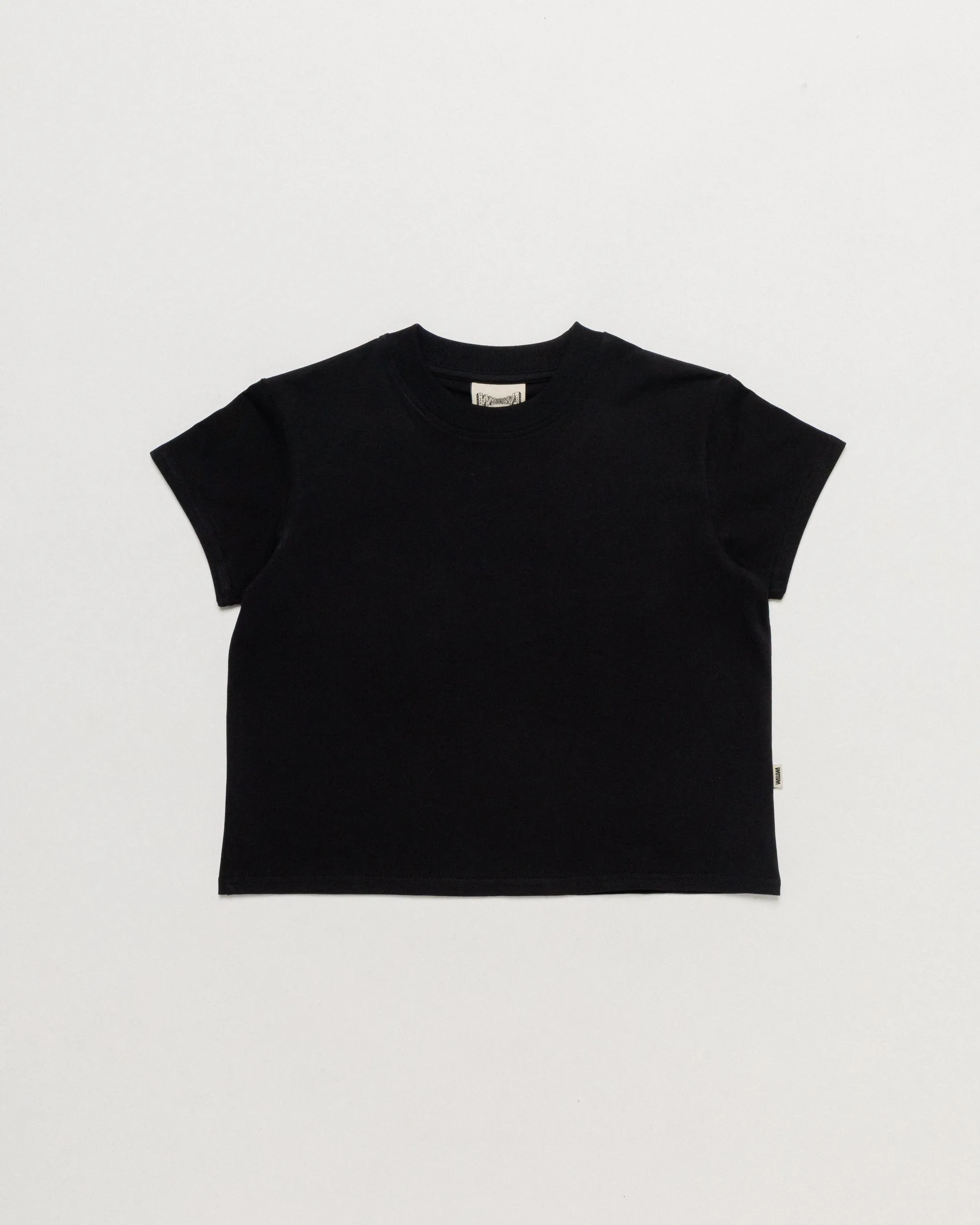 Mid-Weight Cropped Organic T-Shirt - Black sold by Wawwa product image thumbnail 4