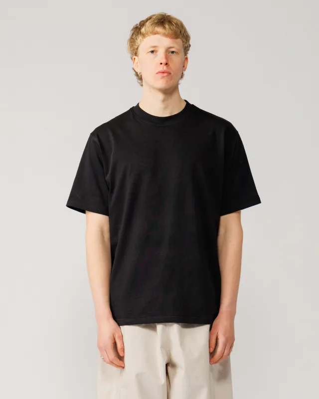 Mid-Weight Organic T-Shirt - Black made by Wawwa