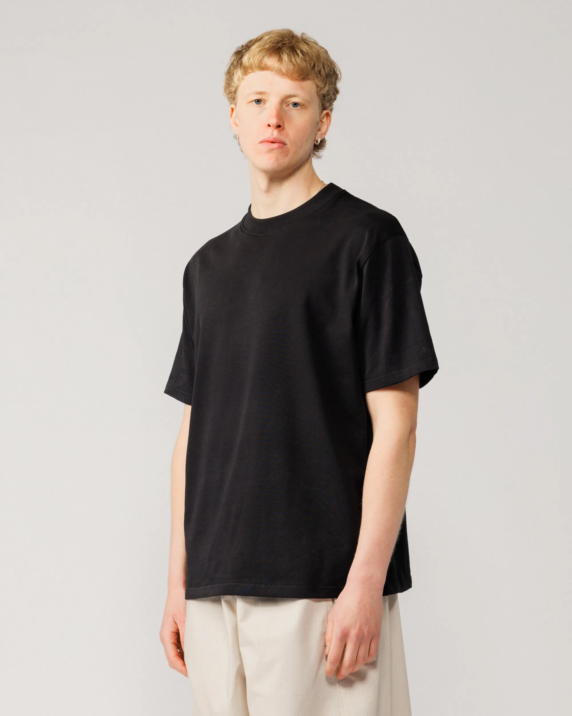 Mid-Weight Organic T-Shirt - Black sold by Wawwa product image thumbnail 2