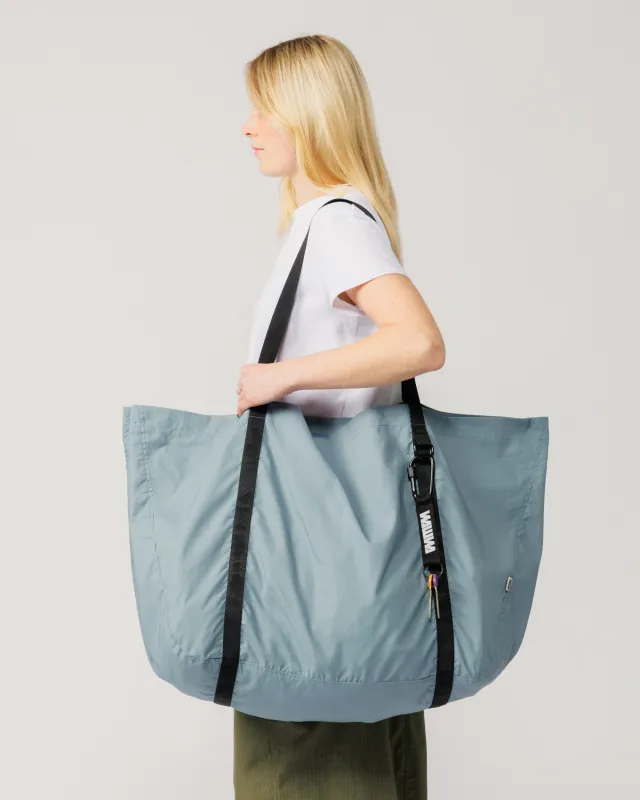 Oversized Packable Tote - Dusty Blue made by Wawwa